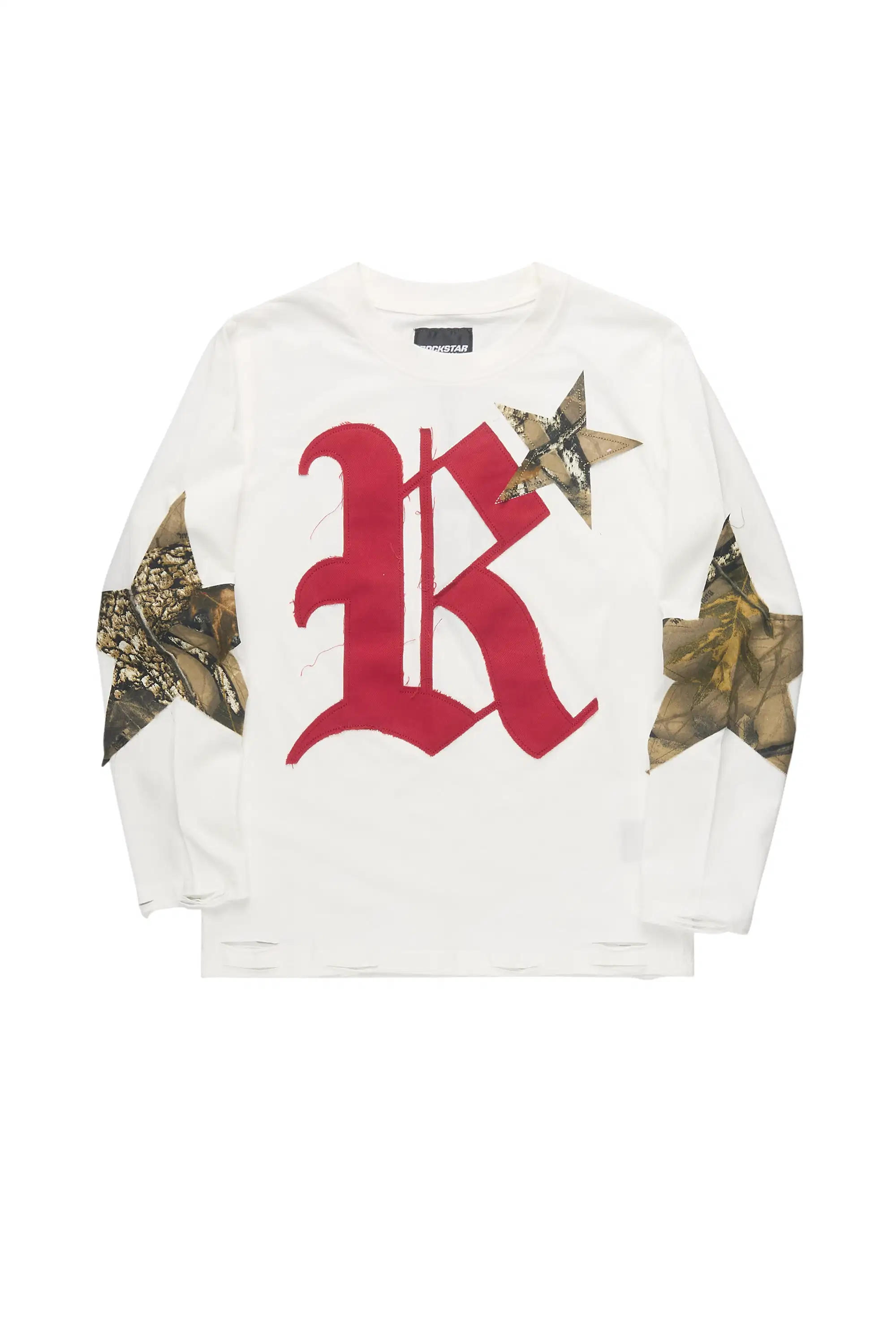 Boys Delgero White/Red L/S T-Shirt