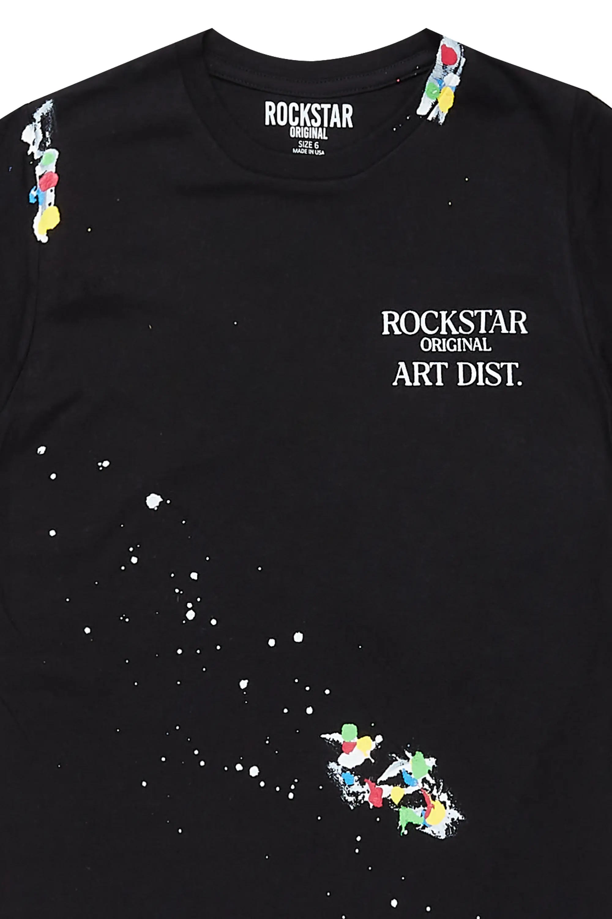 Boys Palmer Black Graphic T-Shirt - Image 2