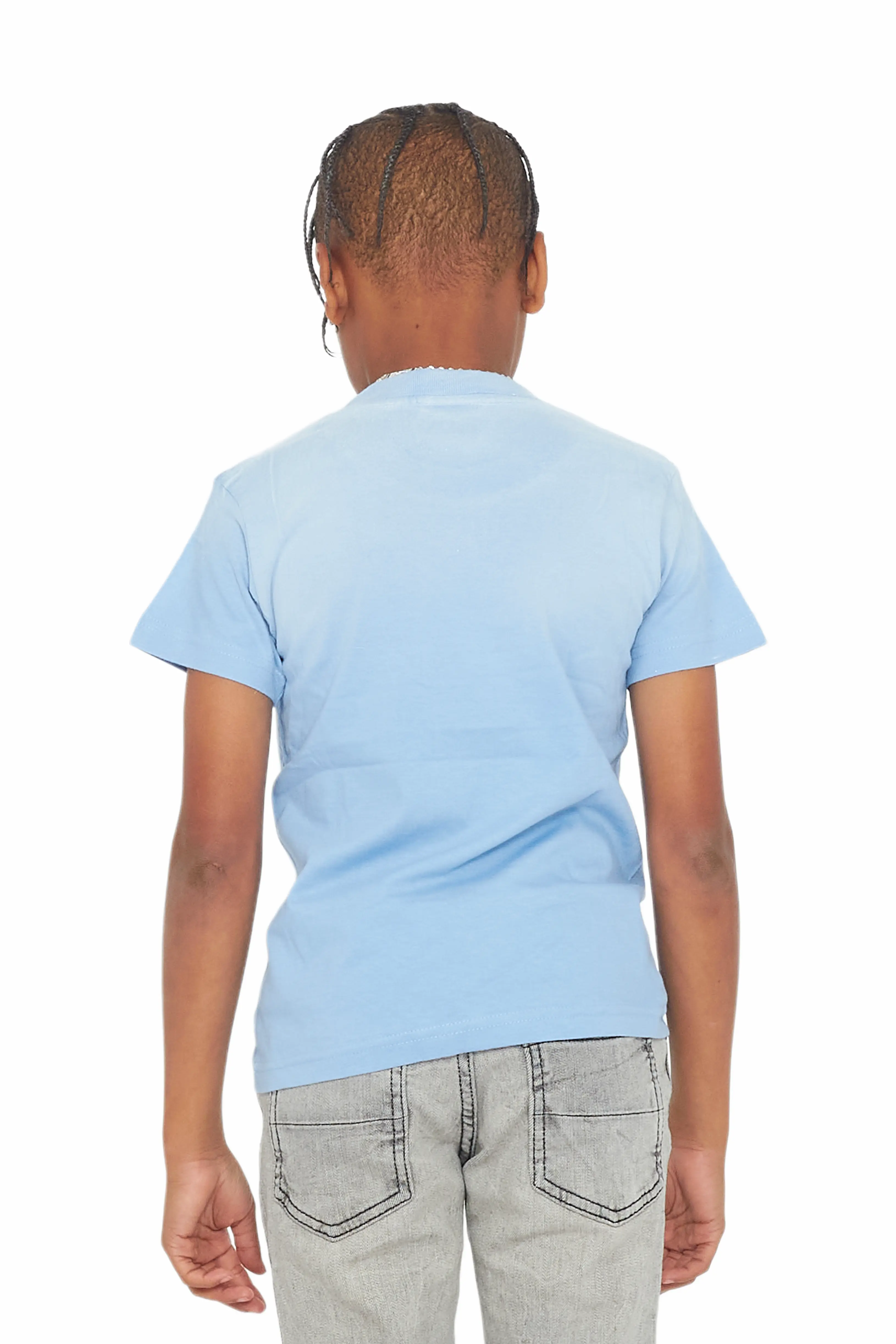 Boys Palmer Blue Graphic T-Shirt - Image 5