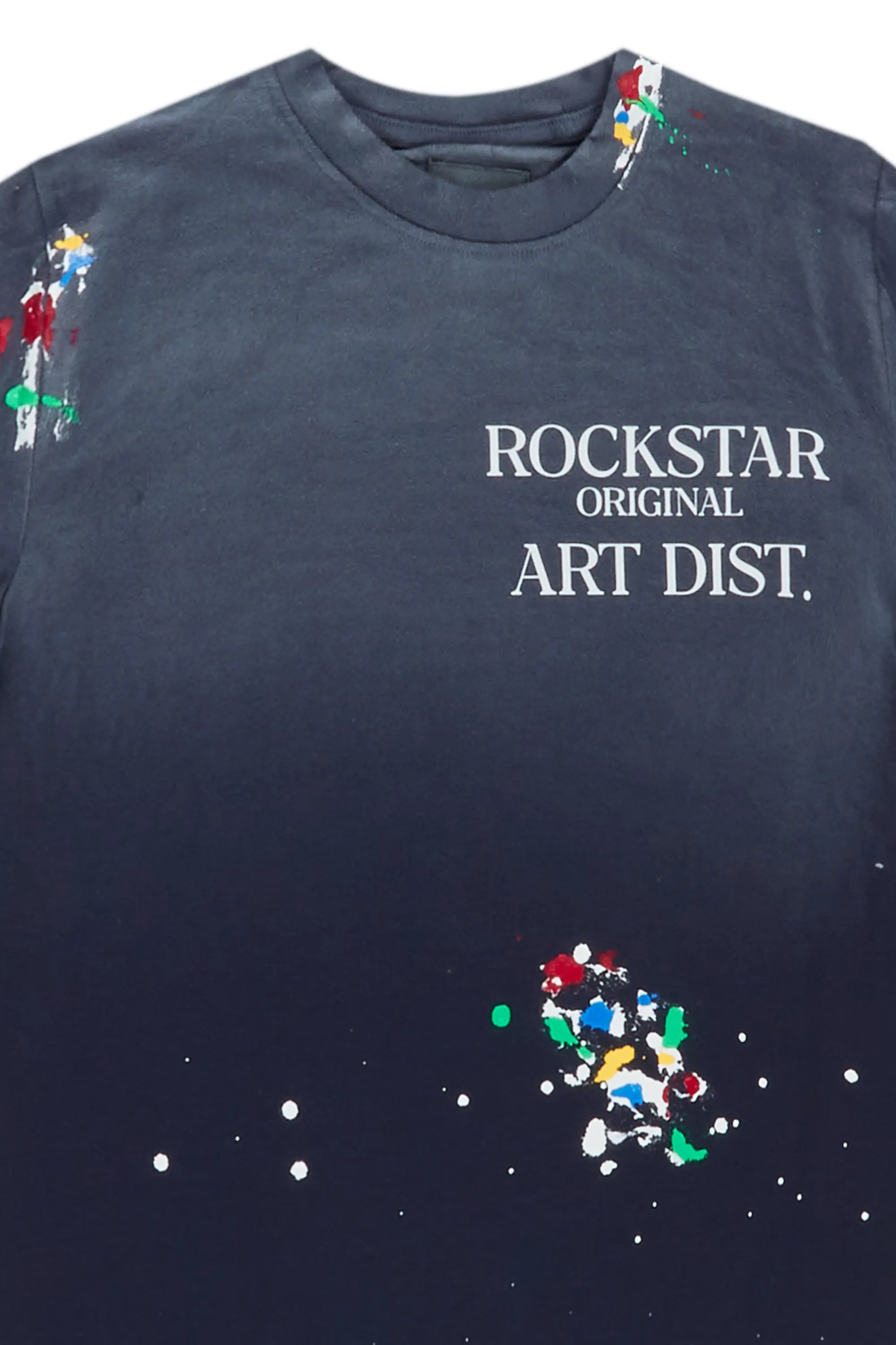 Boys Palmer Navy Graphic T-Shirt - Image 2