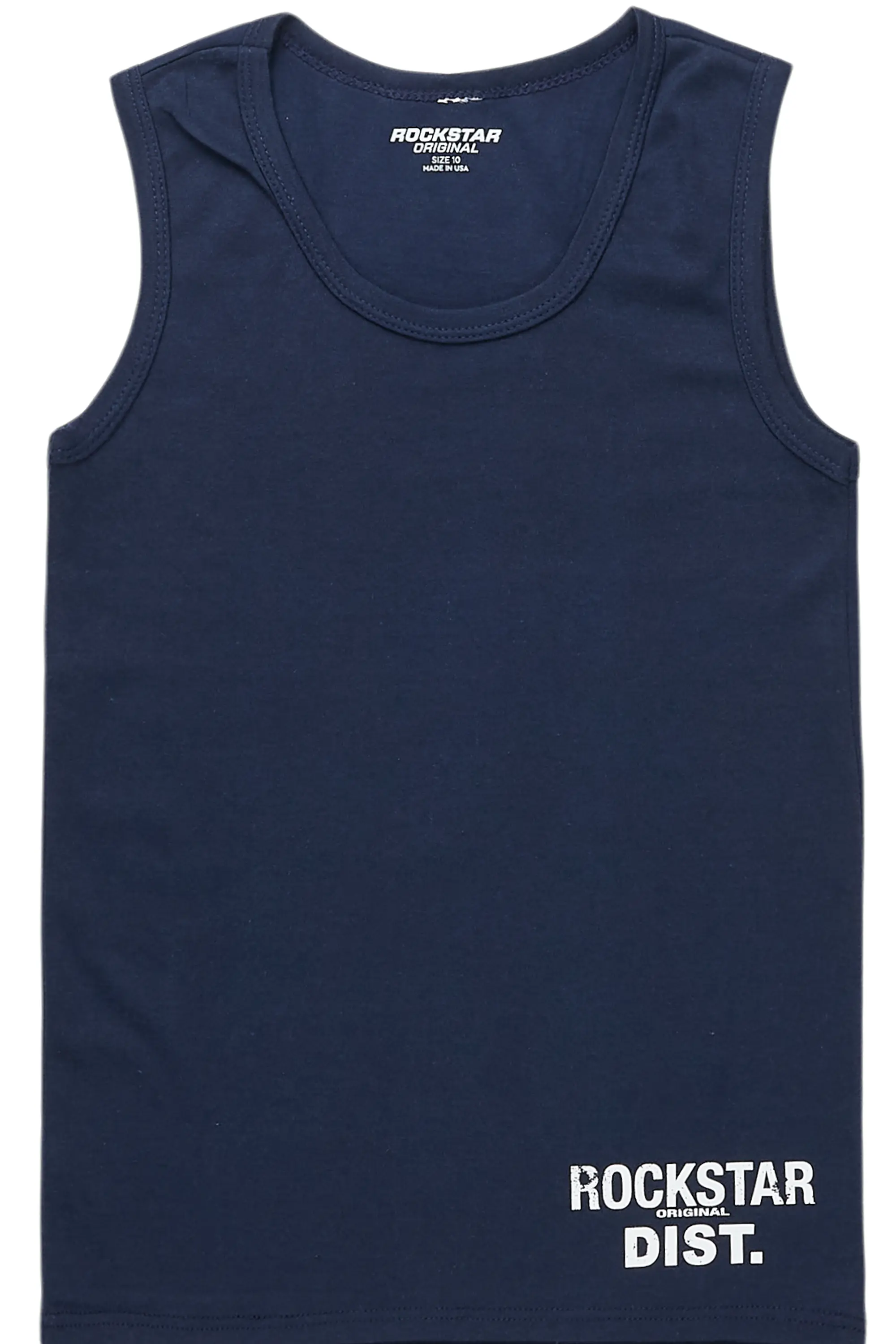 Boys Lake Navy Tank Top - Image 2