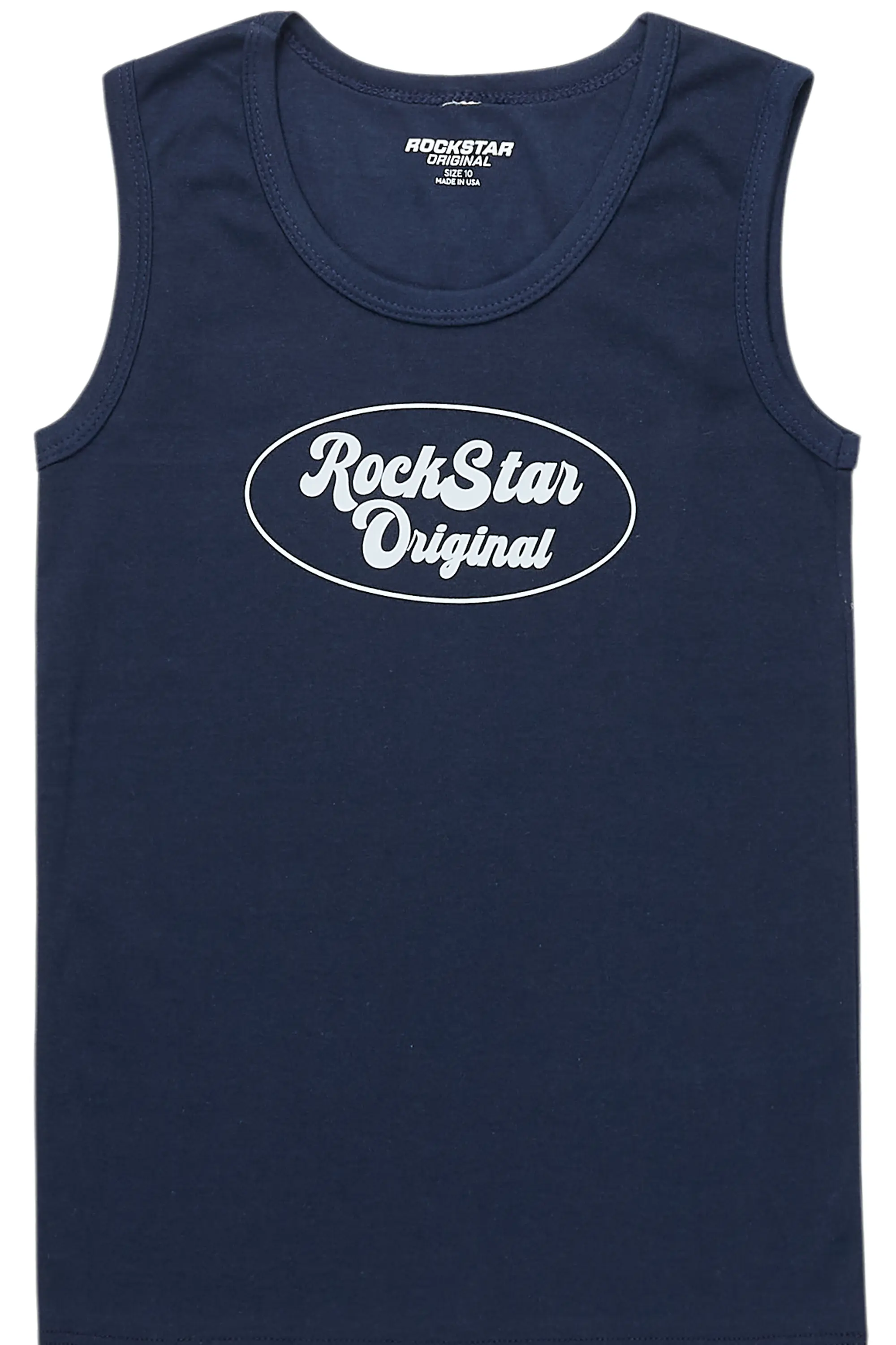 Girls Noir Navy Tank Top - Image 2