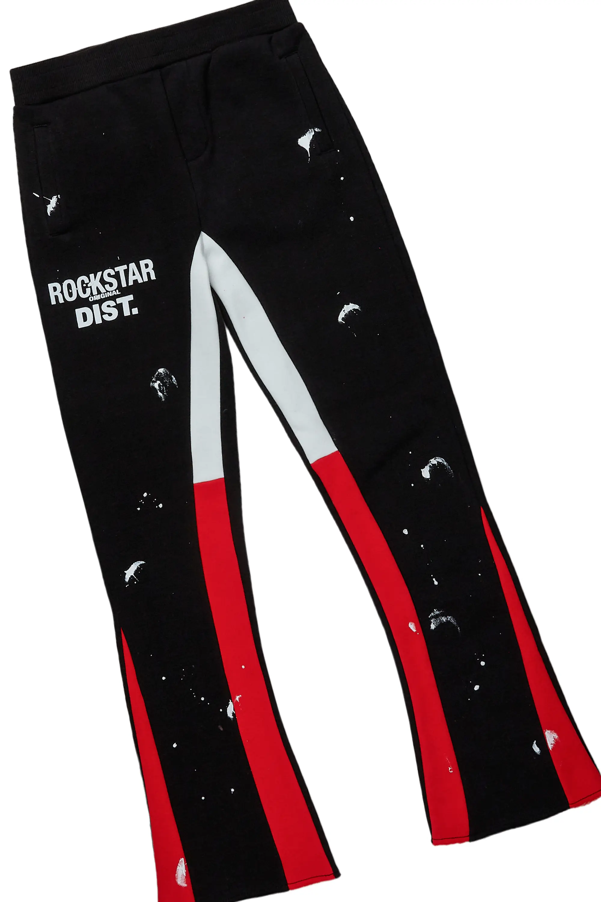 Boys Raffer Black/Red Stacked Pant Set - Image 3