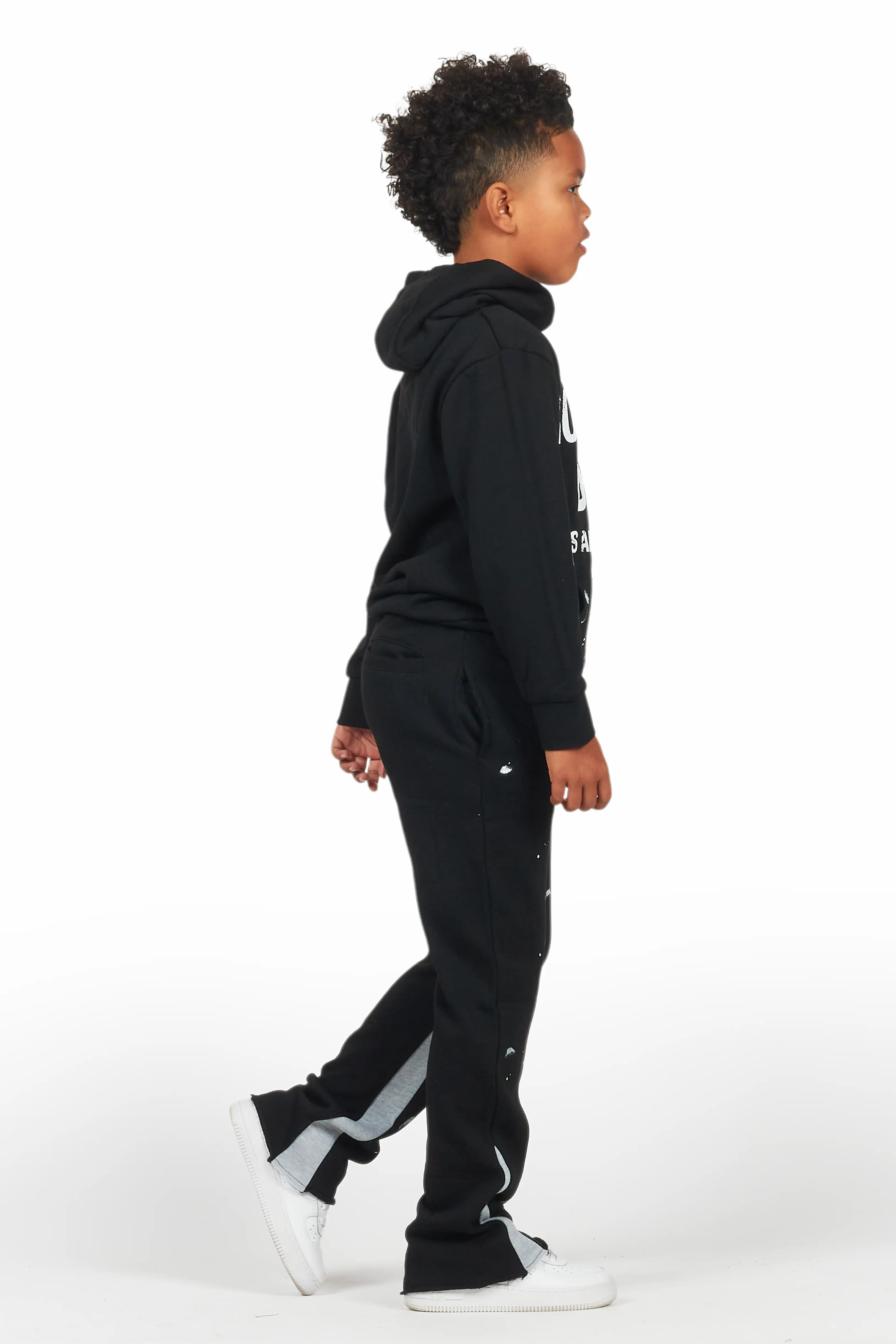 Boys Scottie Black Stacked Flare Track Set - Image 3
