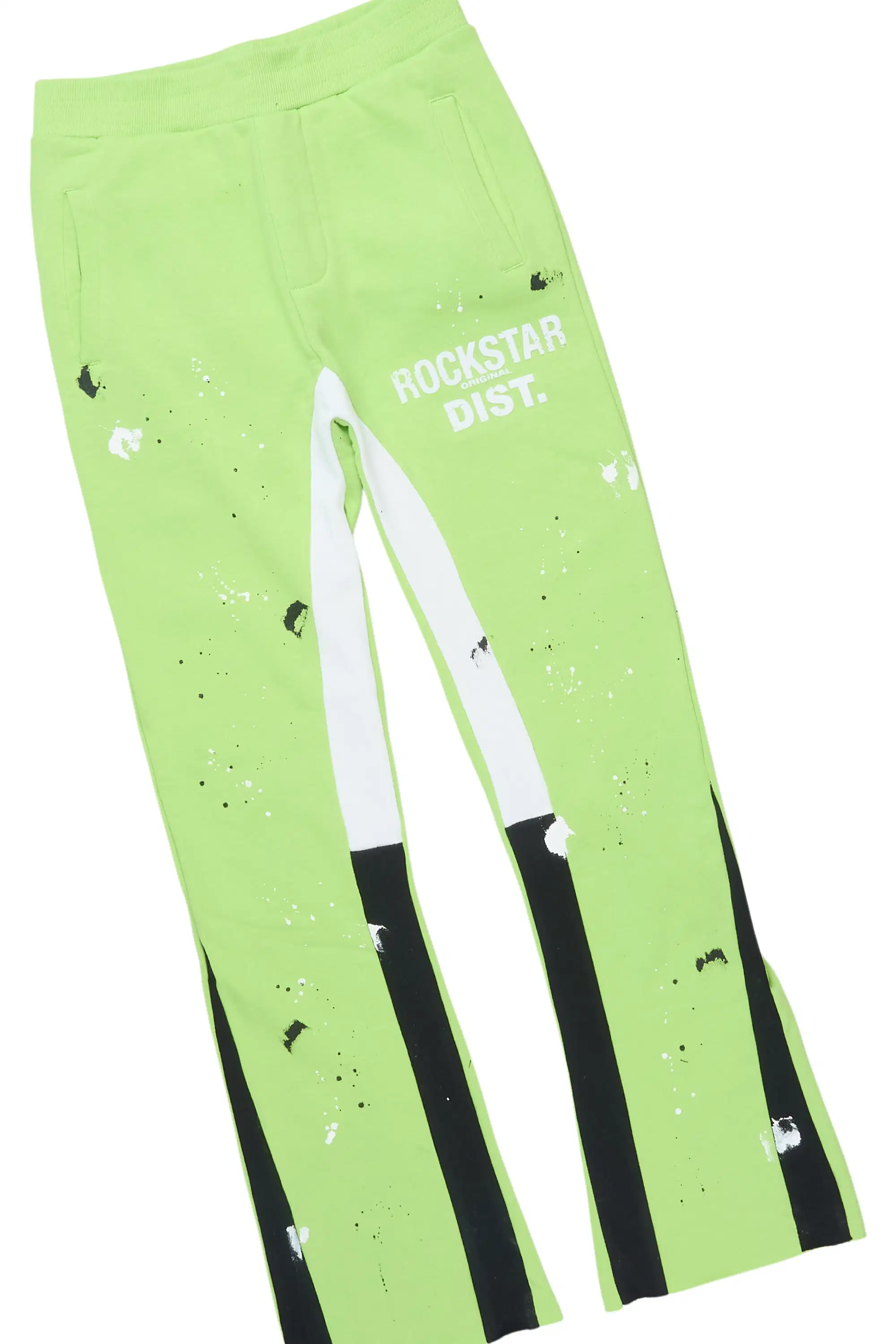 Boys Scottie Neon Green Stacked Flare Track Set - Image 4