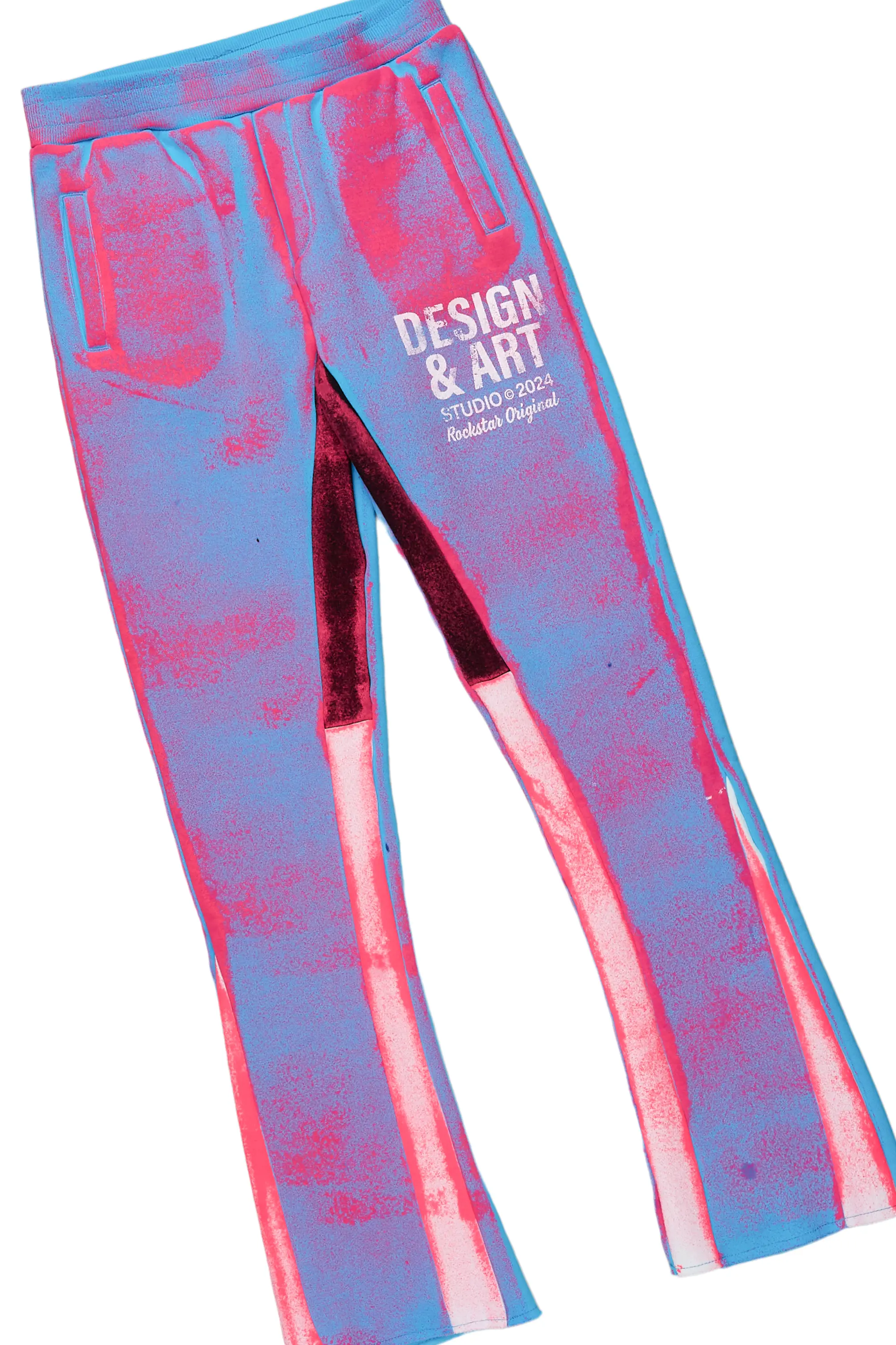 Boys Rue Blue Stacked Pant Set - Image 3