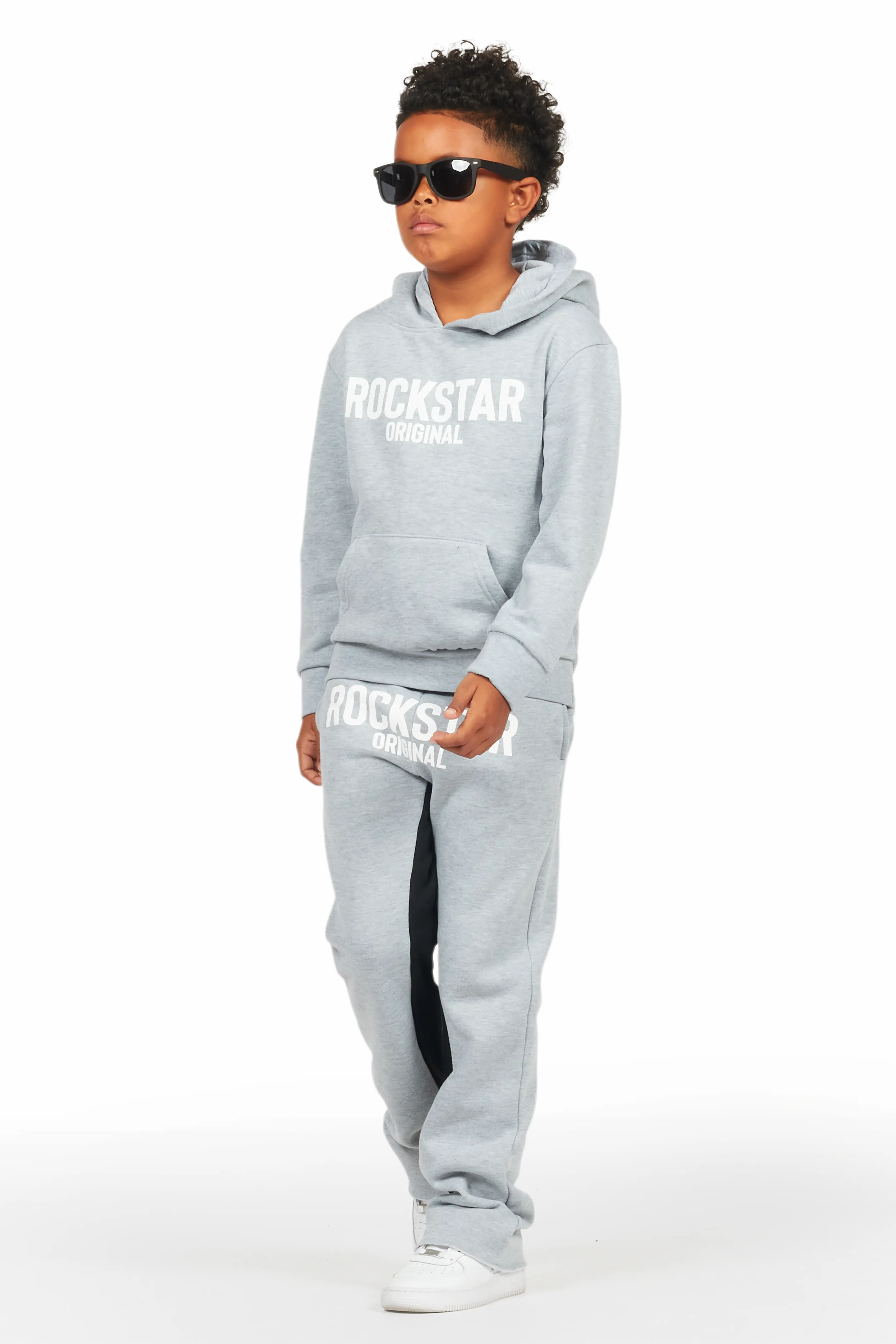 Boys Sana Grey Baggy Fit Pant Set - Image 5