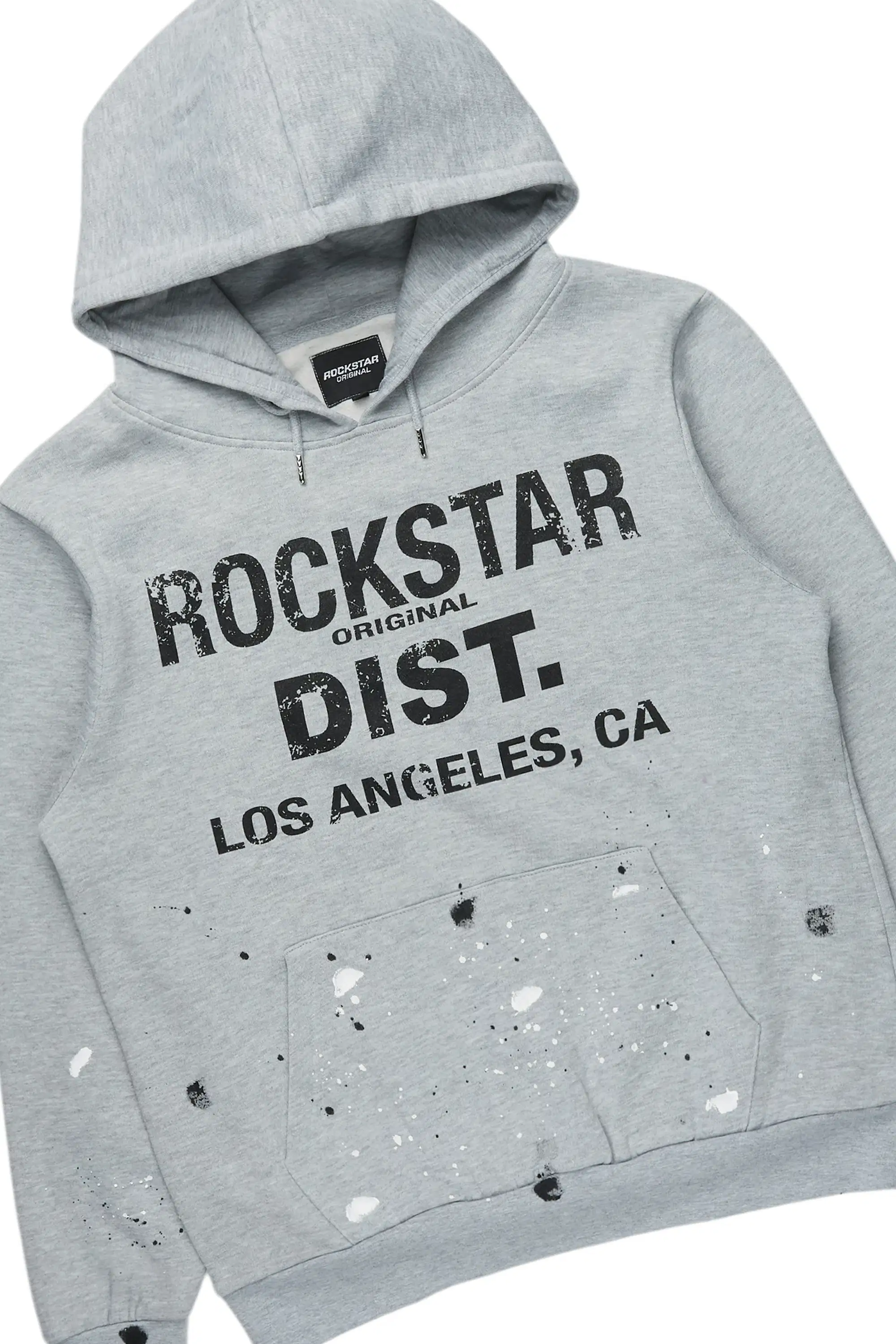 Boys Scottie Heather Grey/Black Baggy Stacked Track Set - Image 2