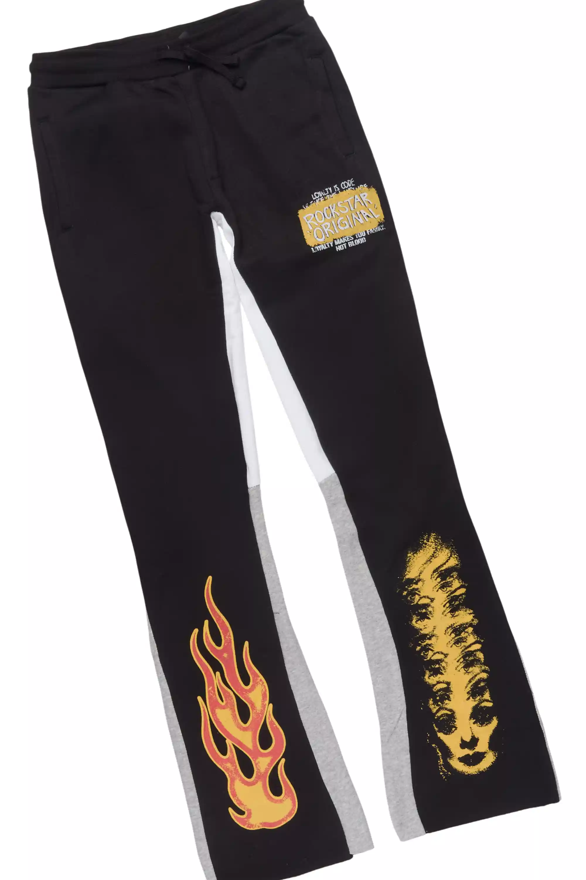 Boys Beno Black/Yellow Flare Stacked Track Set - Image 3