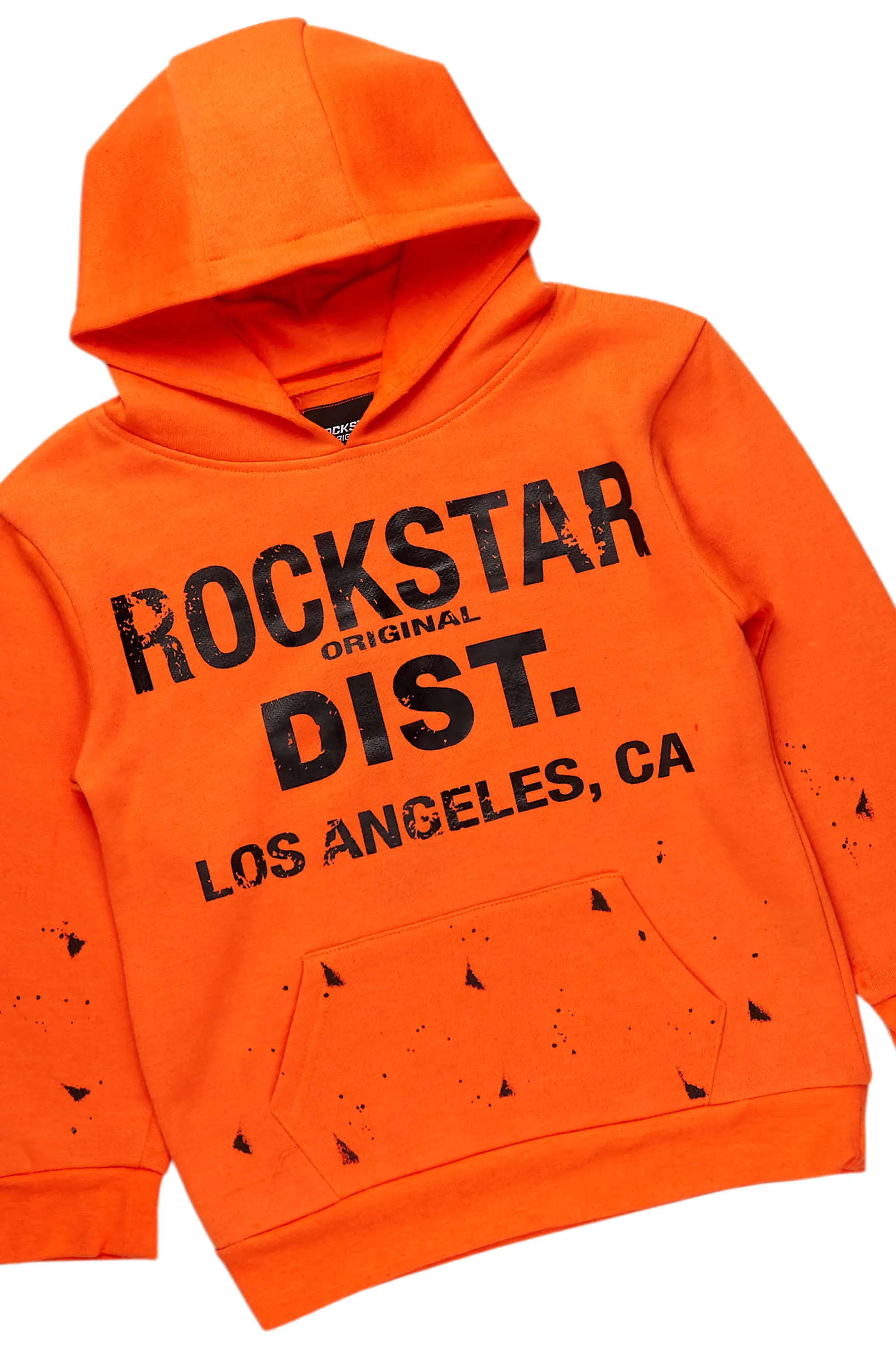 Boys Scottie Orange/Black Stacked Baggy Track Set - Image 2