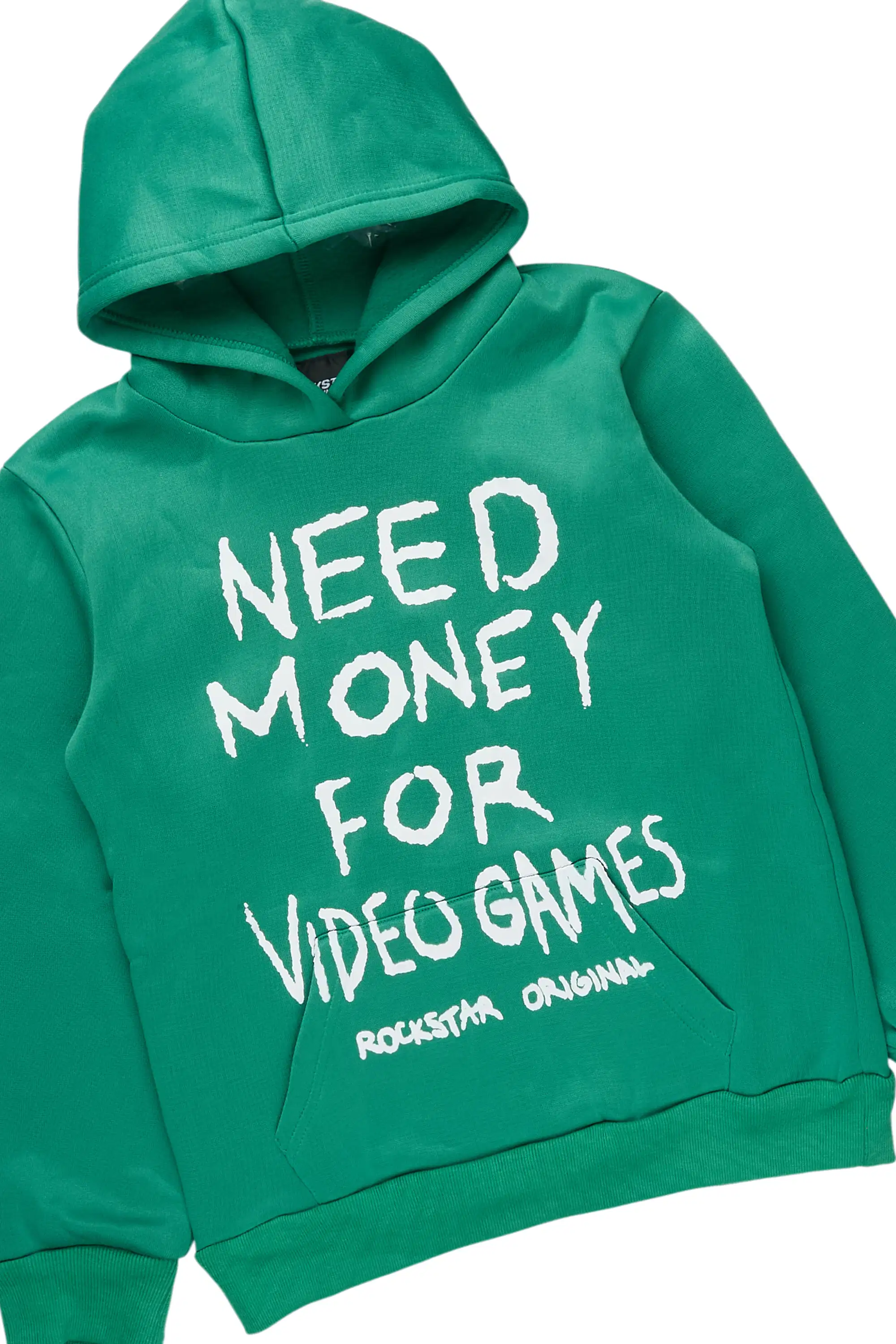 Boys M4 Video Games Green/White Hoodie Stacked Track Set - Image 2