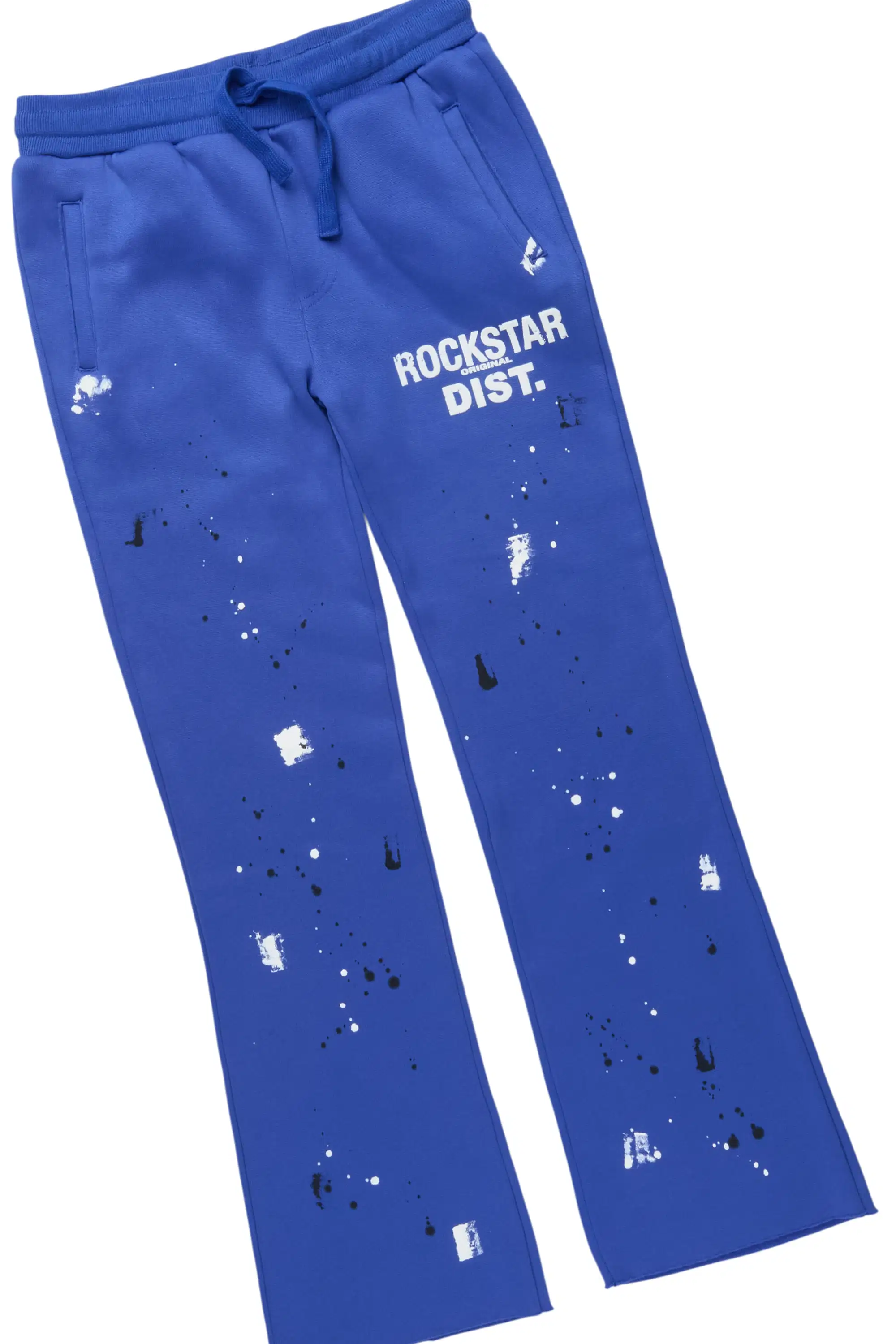 Boys Scottie 2.0 Royal Blue Hoodie/Stacked Flare Track Set - Image 4