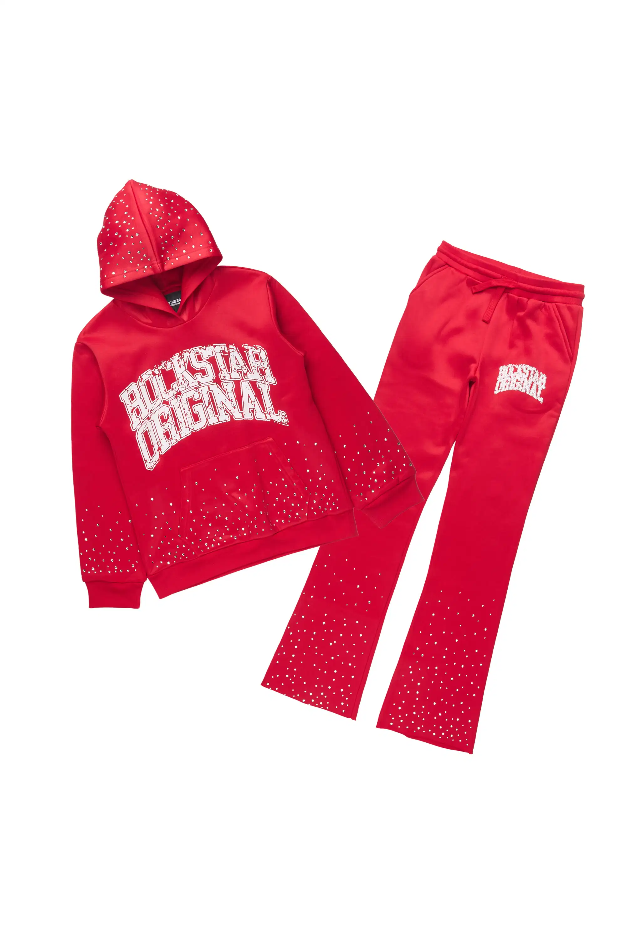 Boys Dontrello 2.0 Red Rhinestone Stacked Track Set - Image 2
