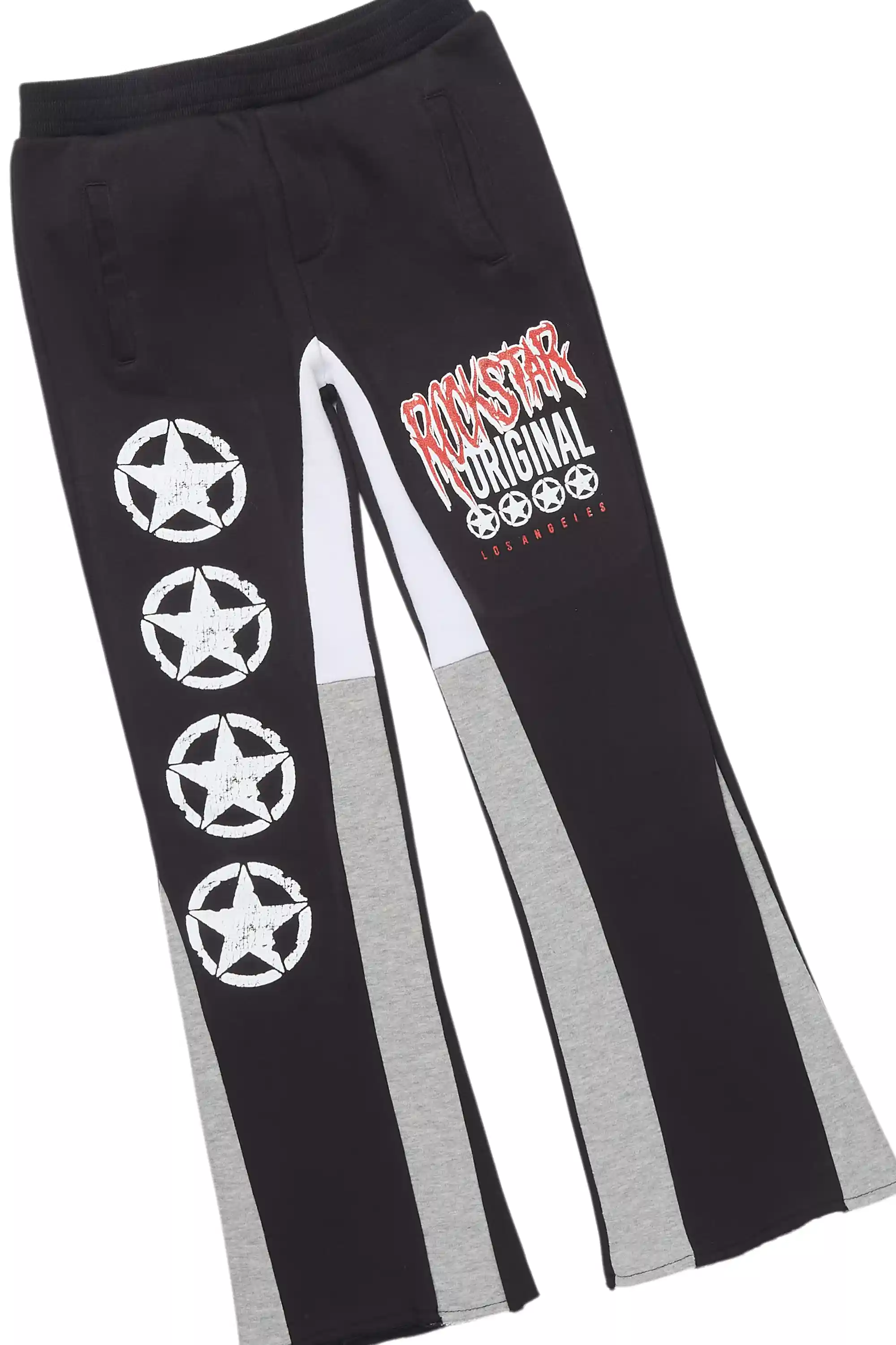 Boys Wizzurd Black/Grey Stacked Flare Track Set - Image 11