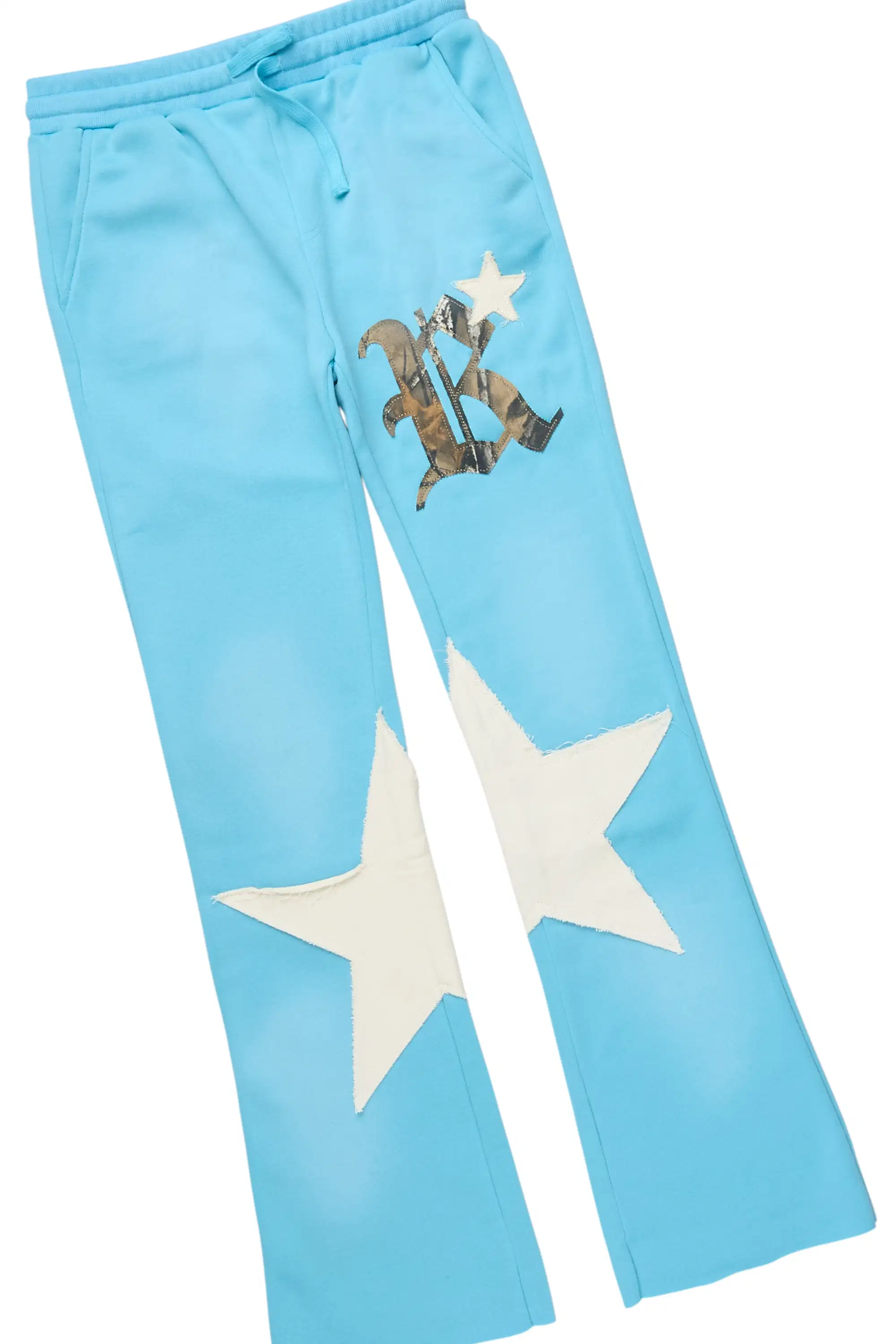 Boys Delgaro White/Light Blue Long Sleeve T-Shirt Track Set - Image 3