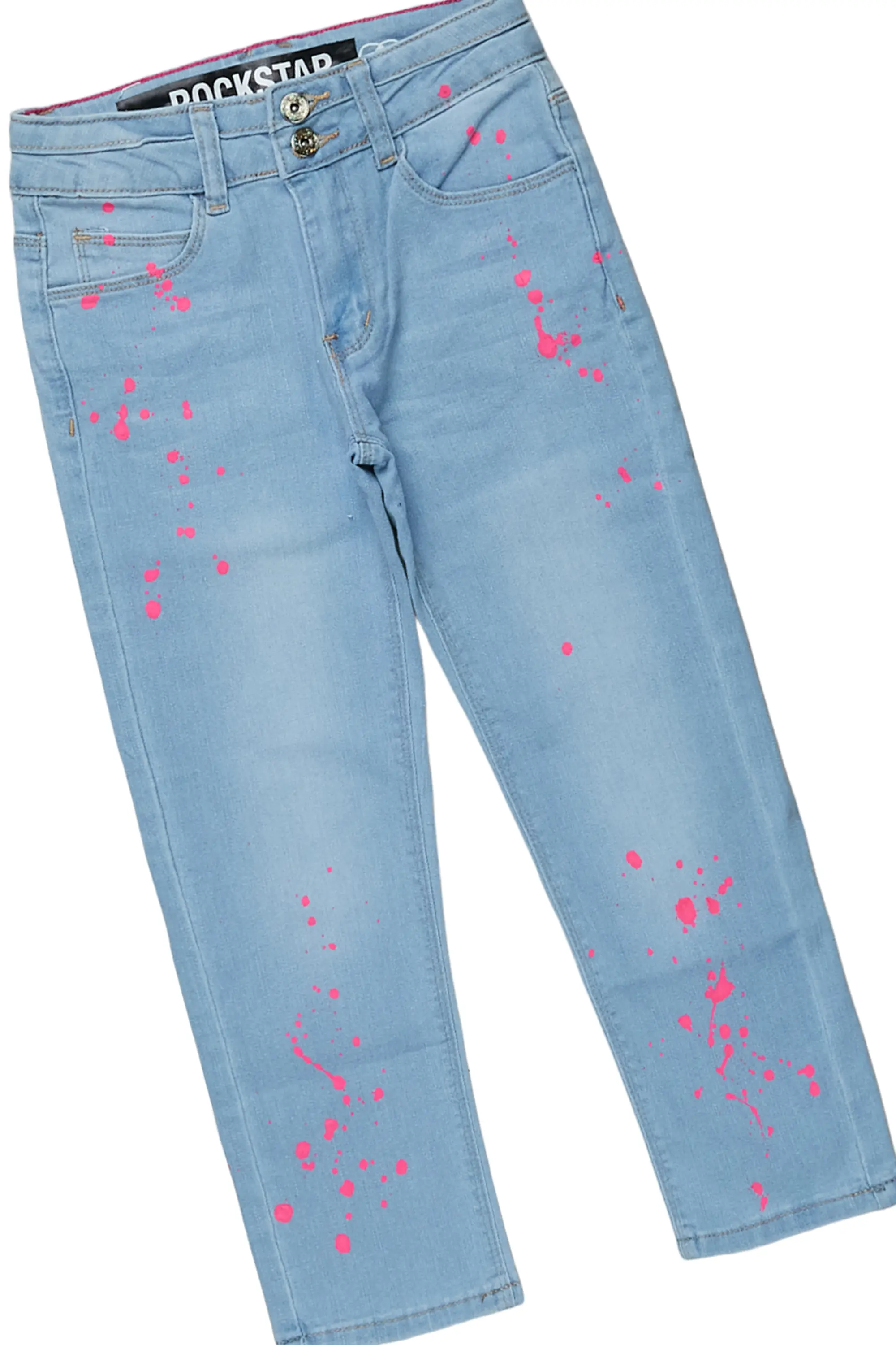 Girls Lyla White T-Shirt Slim Jean Set - Image 7
