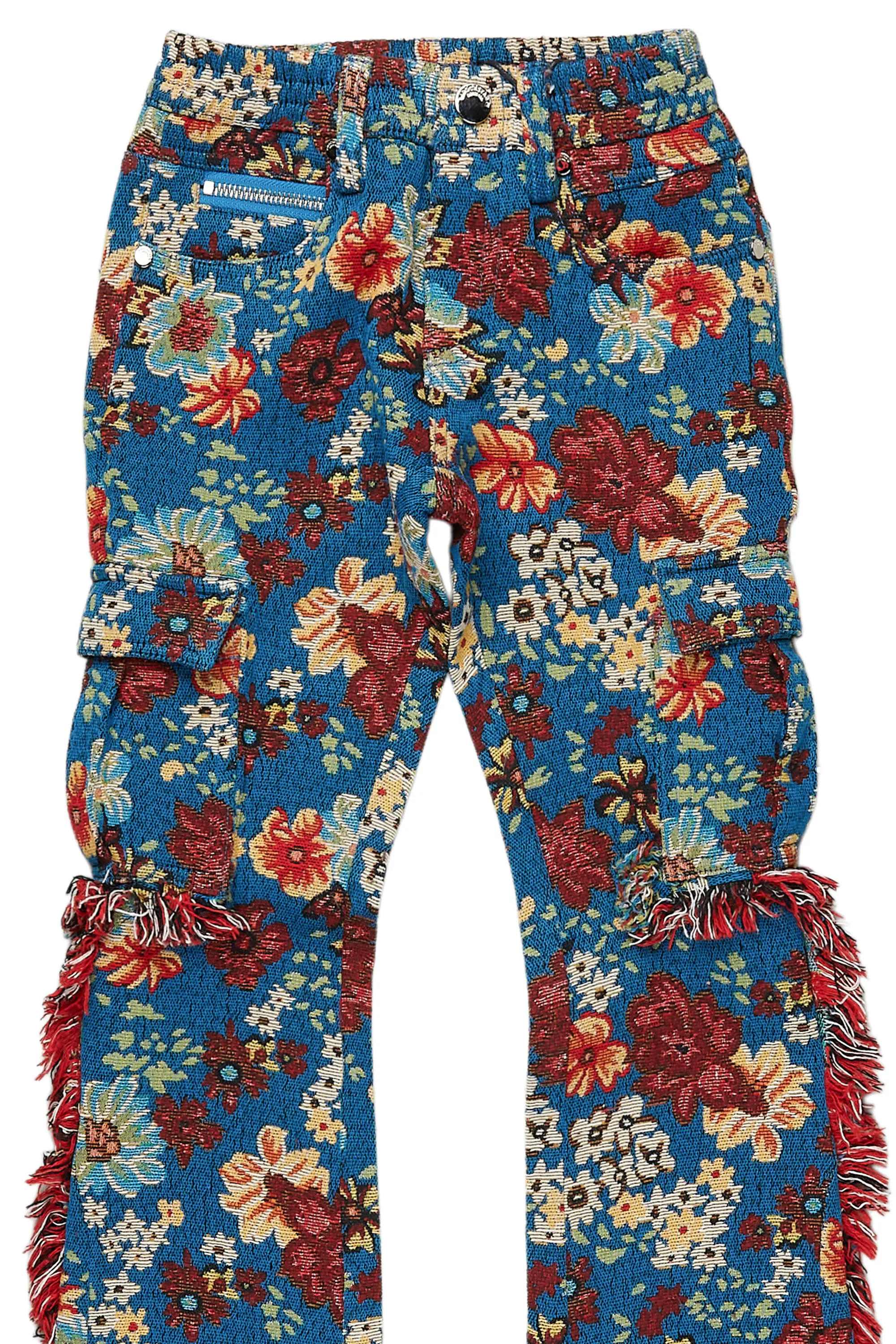 Girls Finna Blue Slim Flare Pants - Image 2