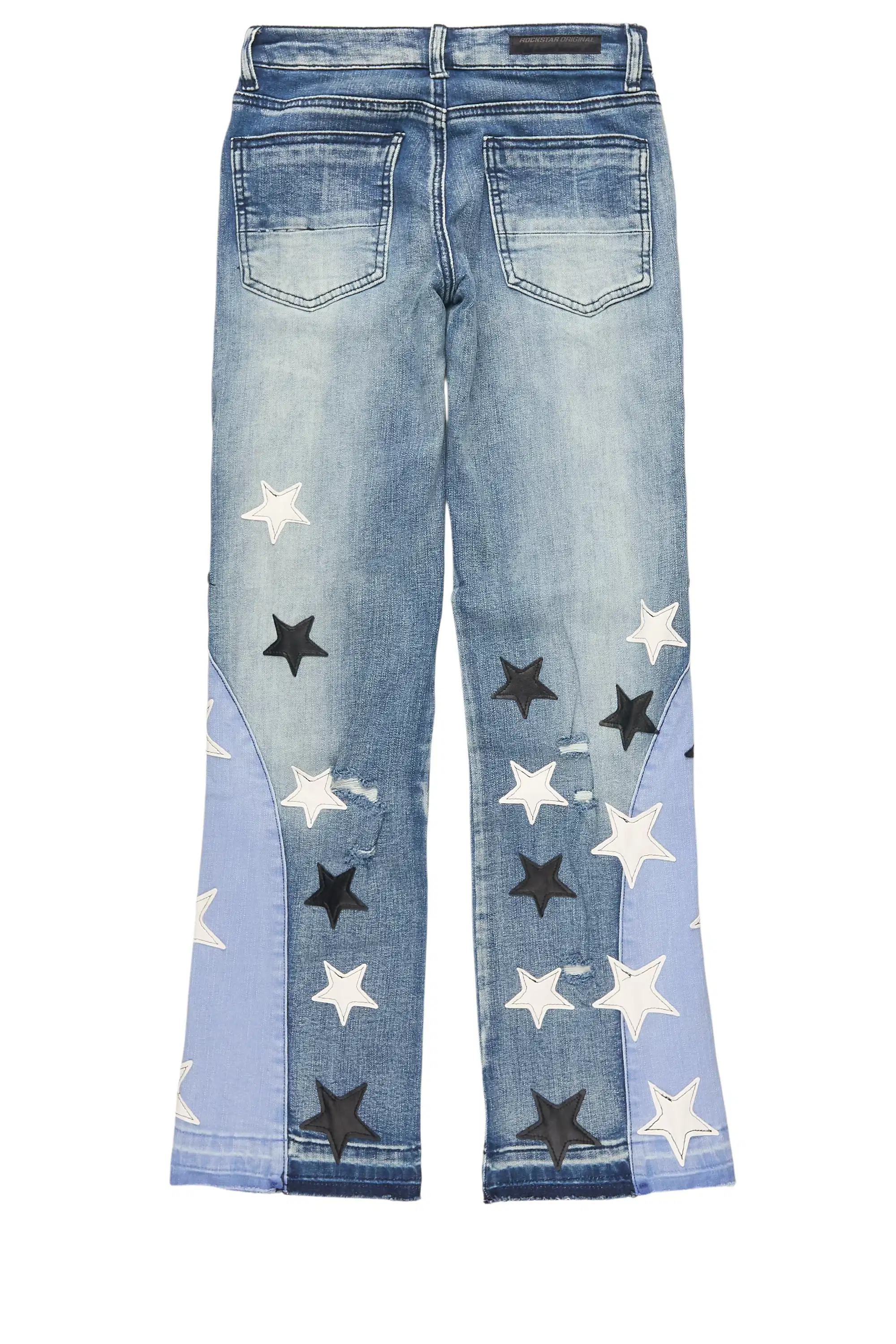 Girls Adella Medium Wash Stacked Jean - Image 8