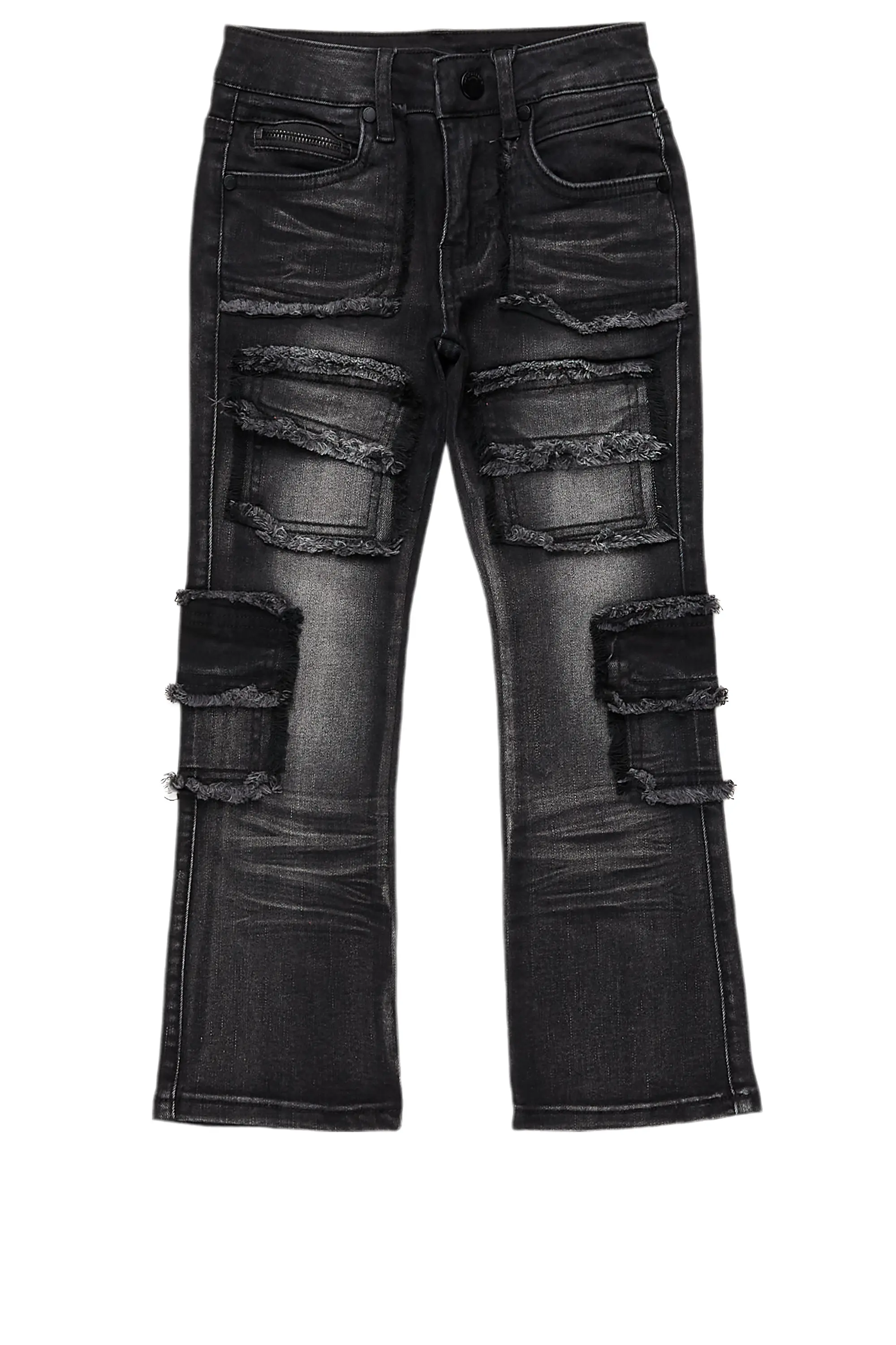 Girls Tyra Dark Grey Skinny Fit Cargo Jean - Image 2