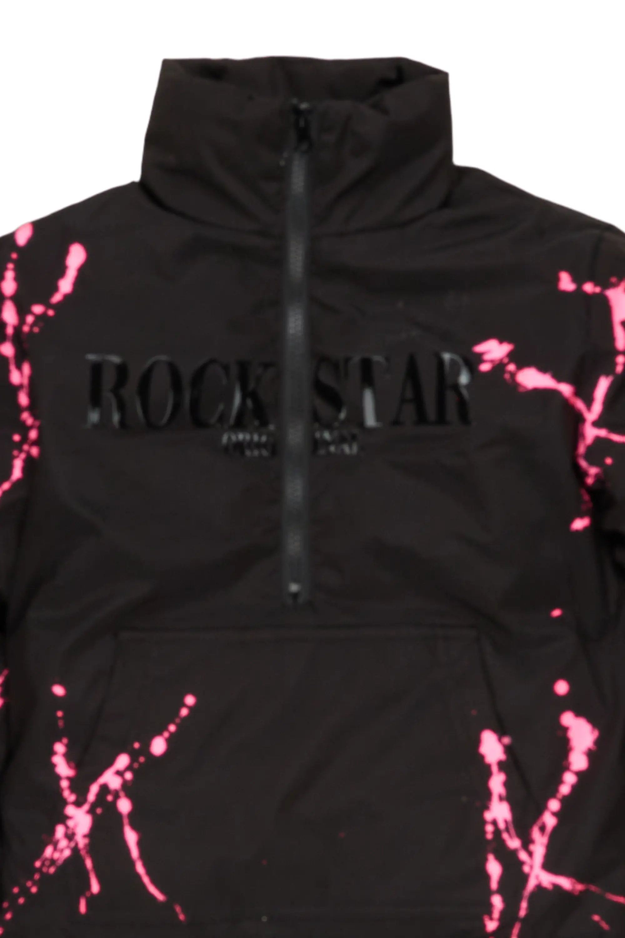 Girls Myle Black Puffer Jacket - Image 3