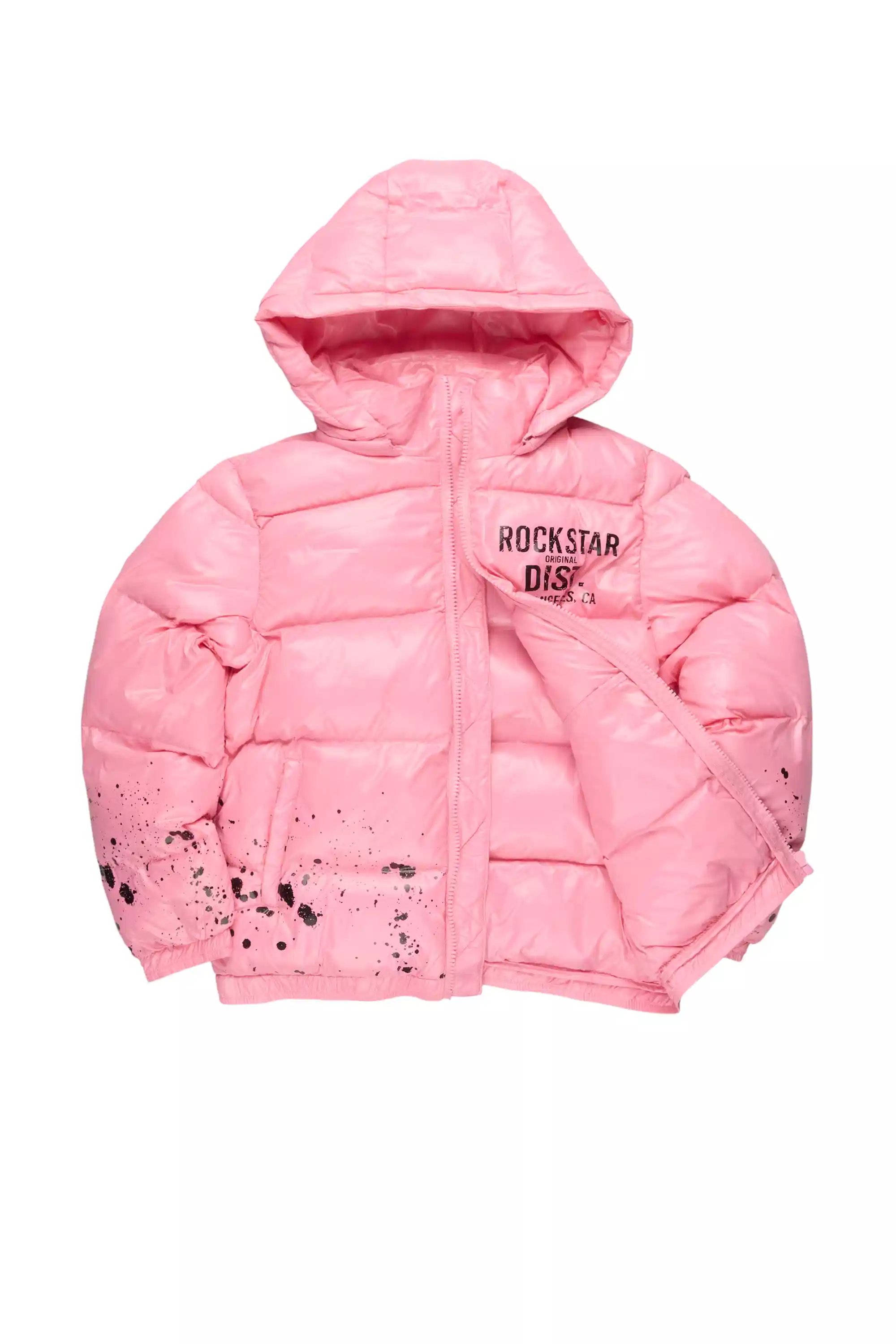 Girls Art Dist. 2.0 Pink Puffer Jacket - Image 6