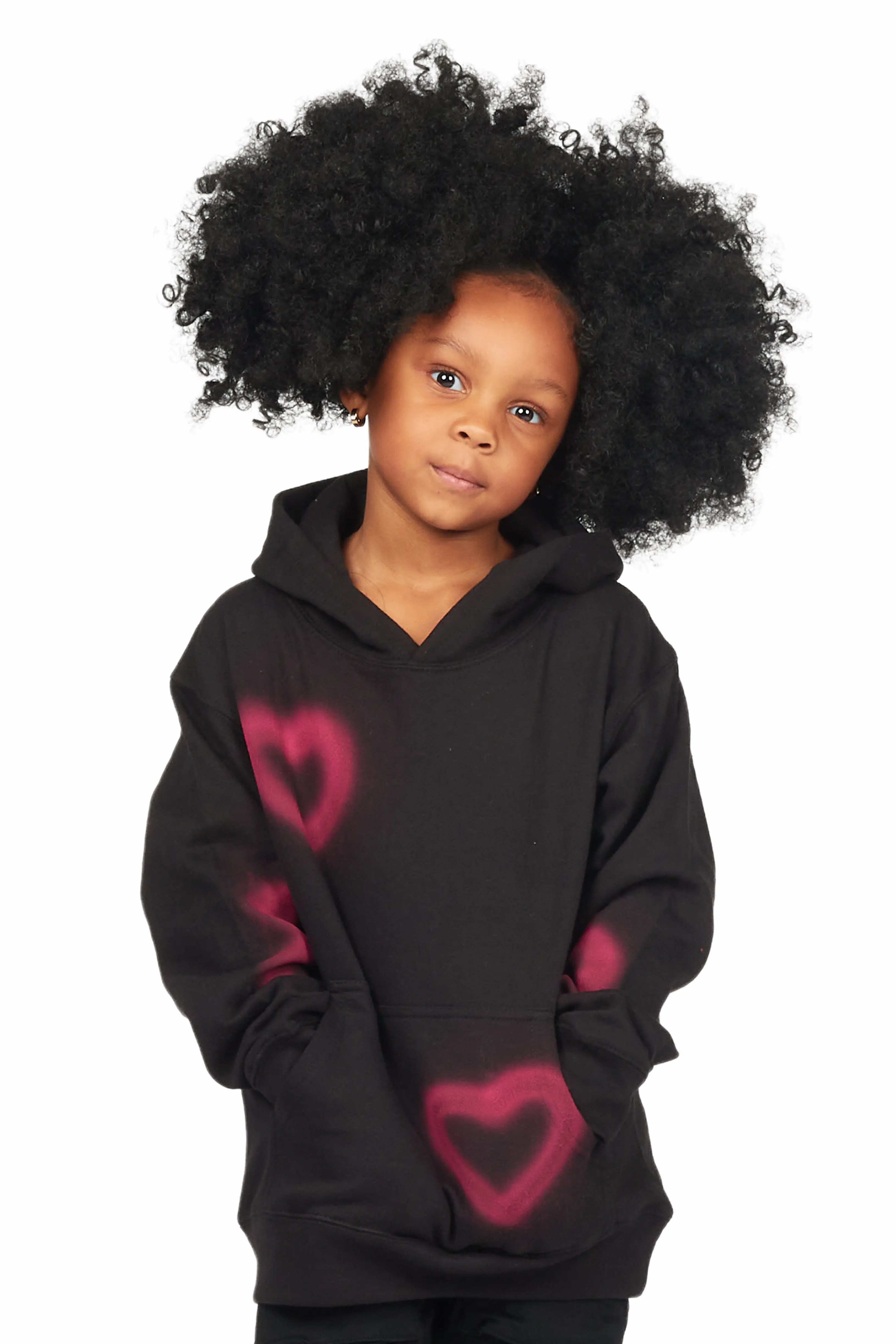 Girls Litta Black Graphic Hoodie - Image 2