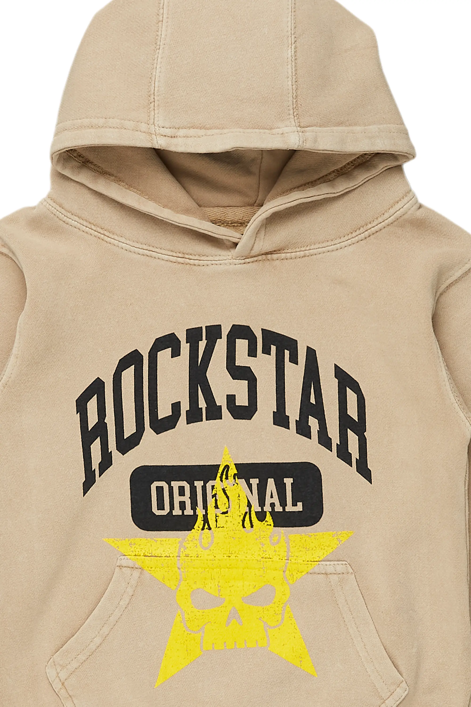 Girls Semaia Vintage Beige Graphic Hoodie - Image 2