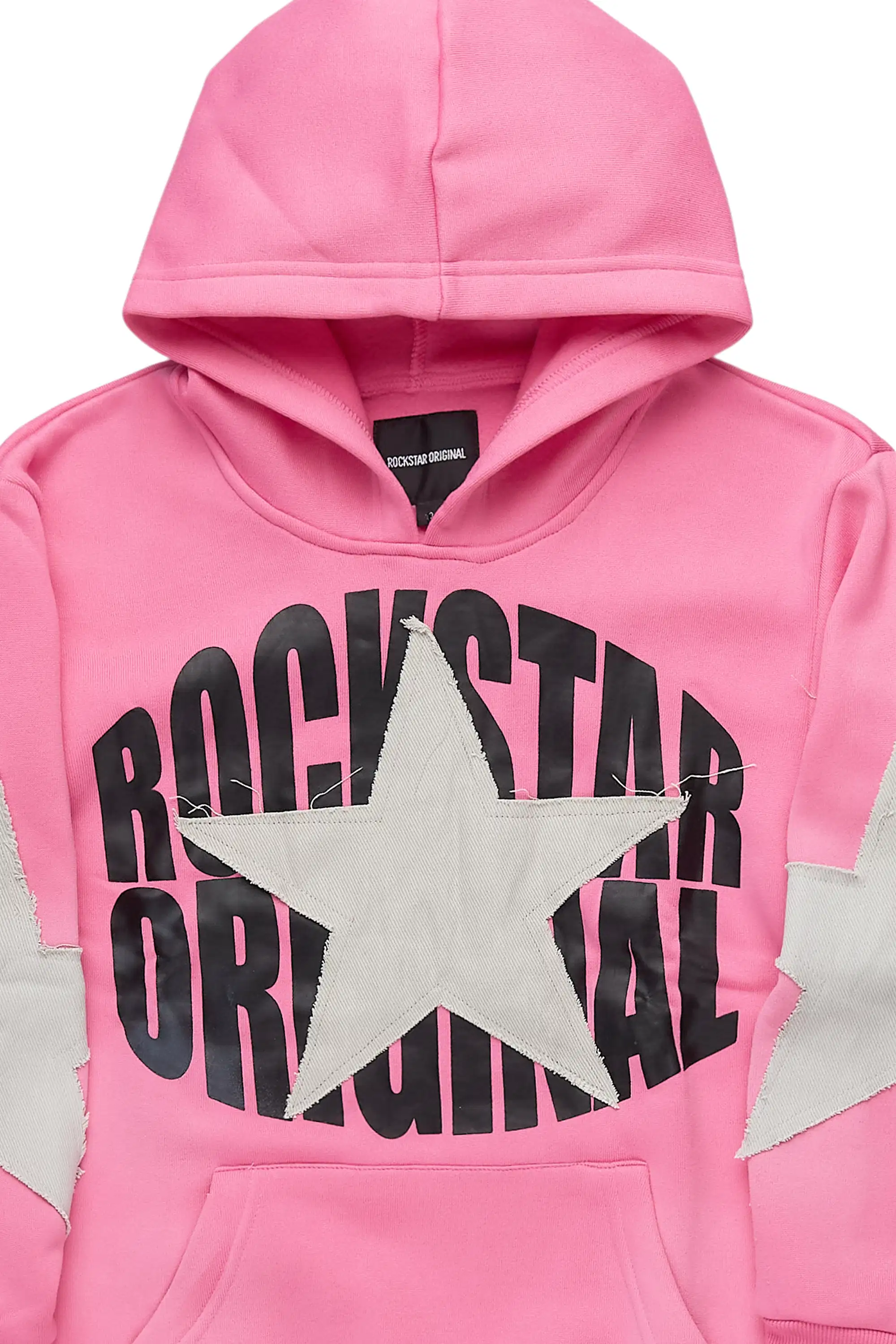 Girls Khaly Pink/Grey Graphic Hoodie - Image 6