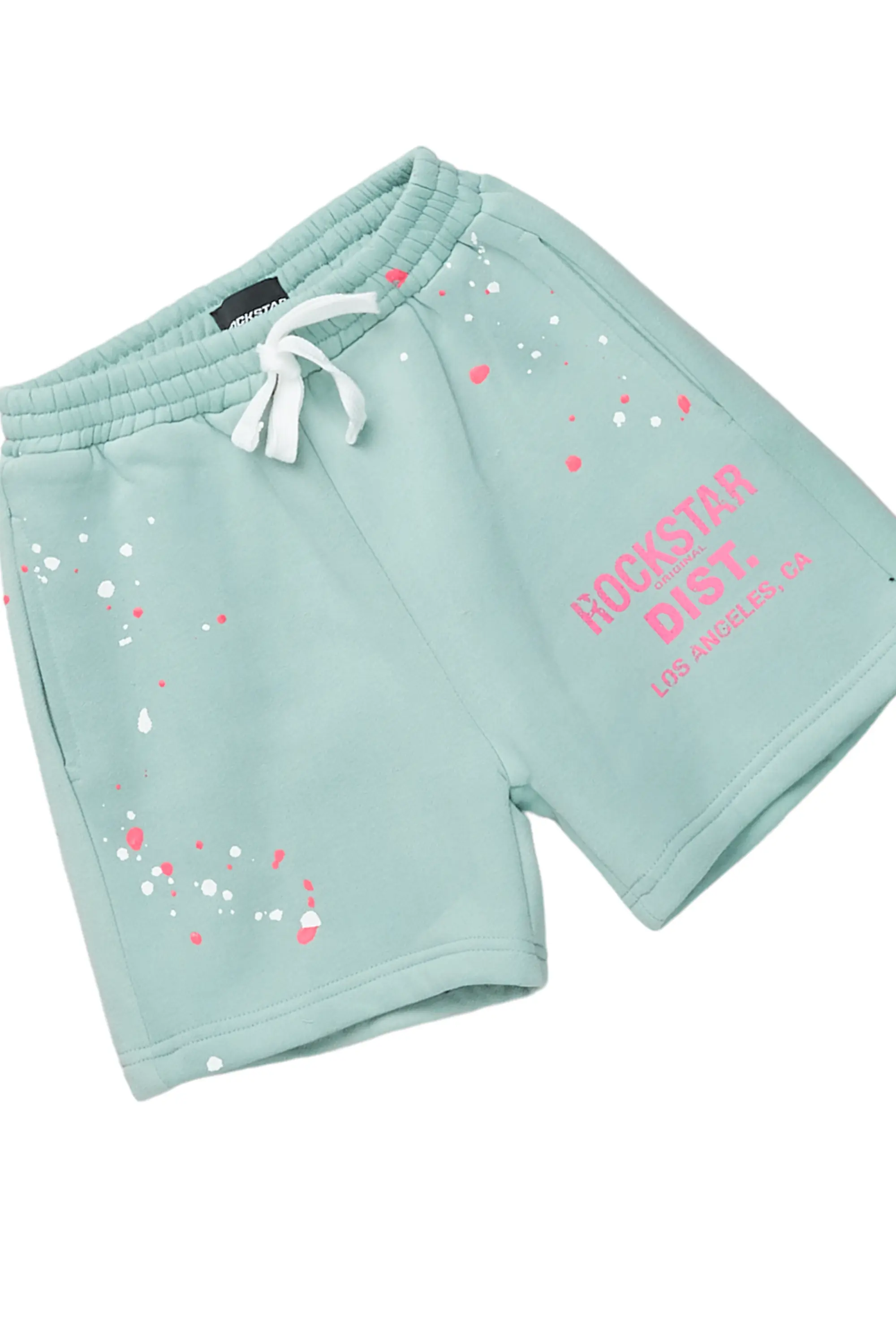 Girls Calissa Sage Crop Top Short Set - Image 7