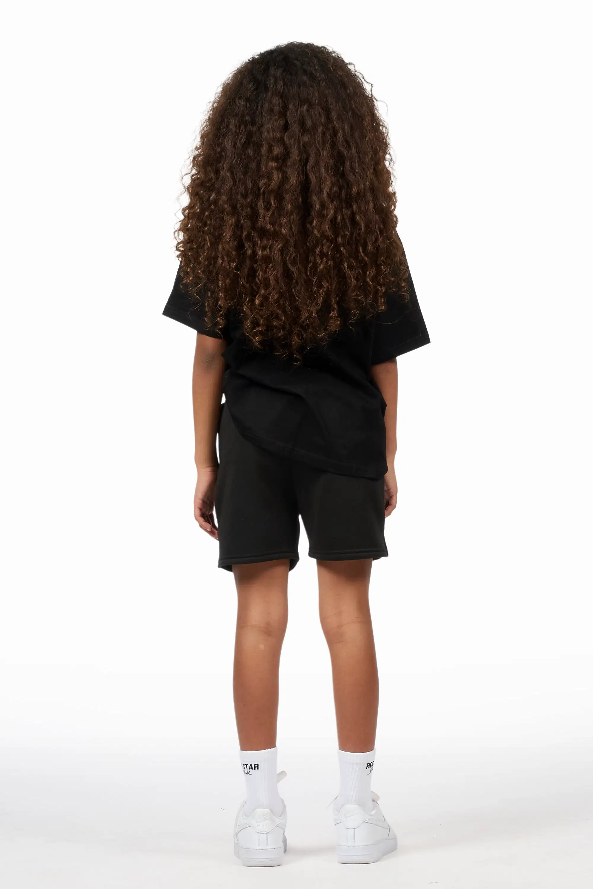 Girls Sabrina Black Short Set - Image 4