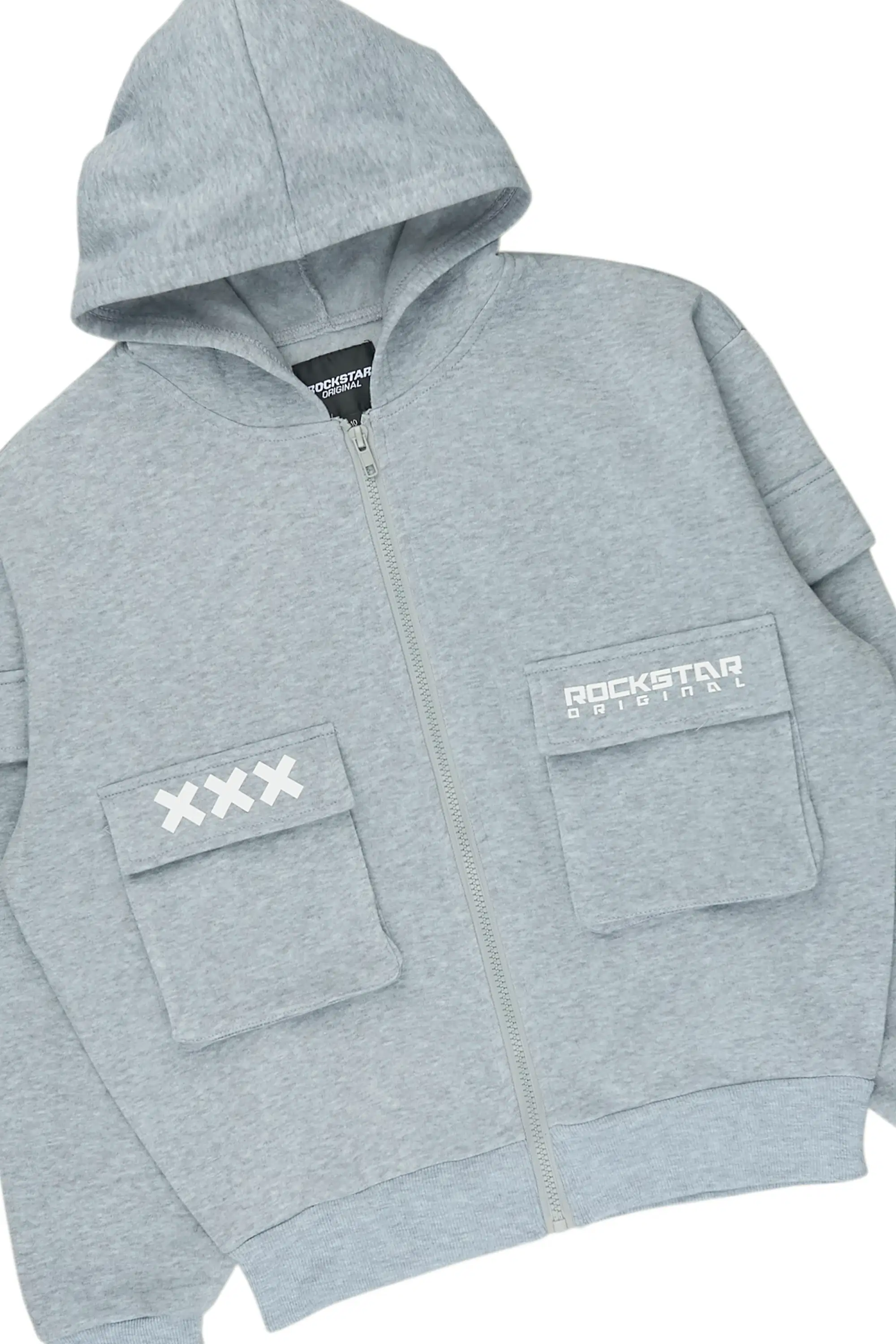Girls Natanya Heather Grey Short Set - Image 2