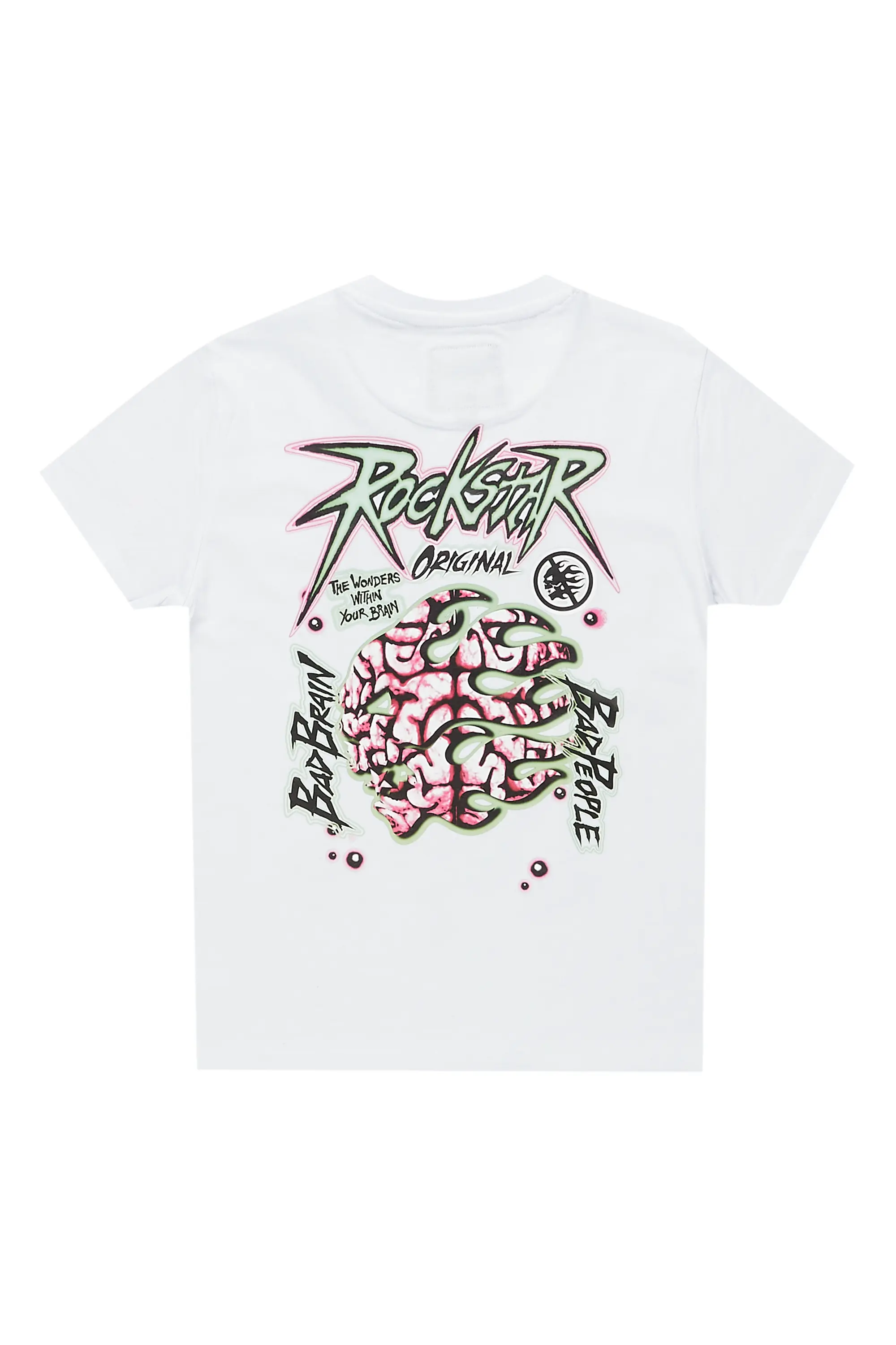 Girls Aiya White Graphic T-Shirt - Image 7