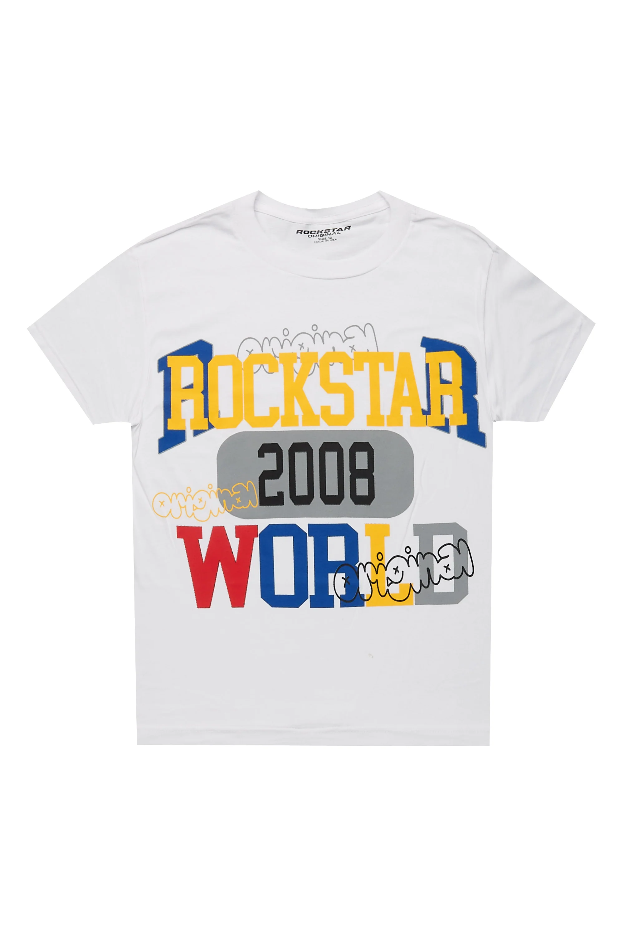 Girls Talie White/Multi Graphic T-Shirt