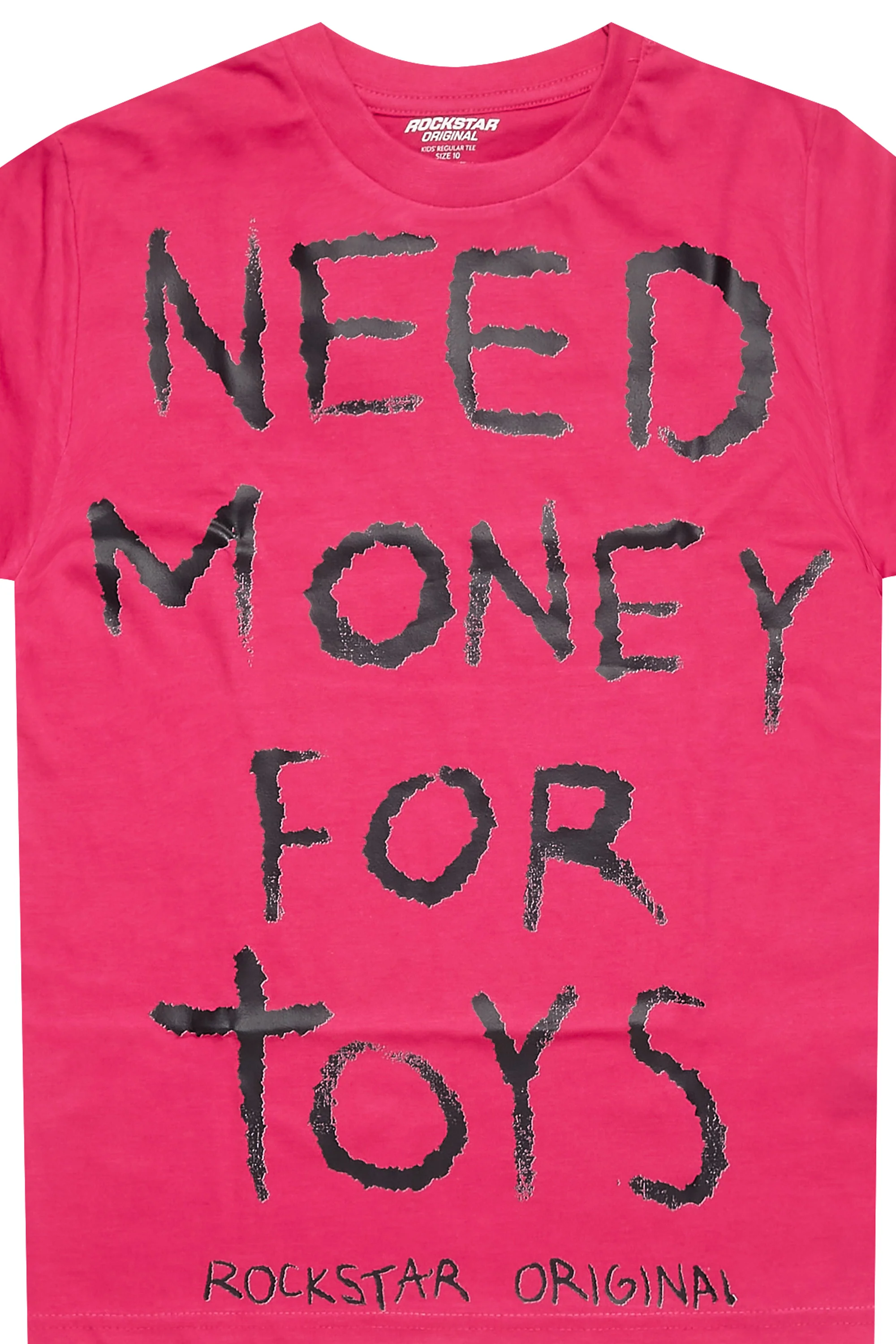 Girls M4 Toys Fuchsia/Black Graphic T-Shirt - Image 2