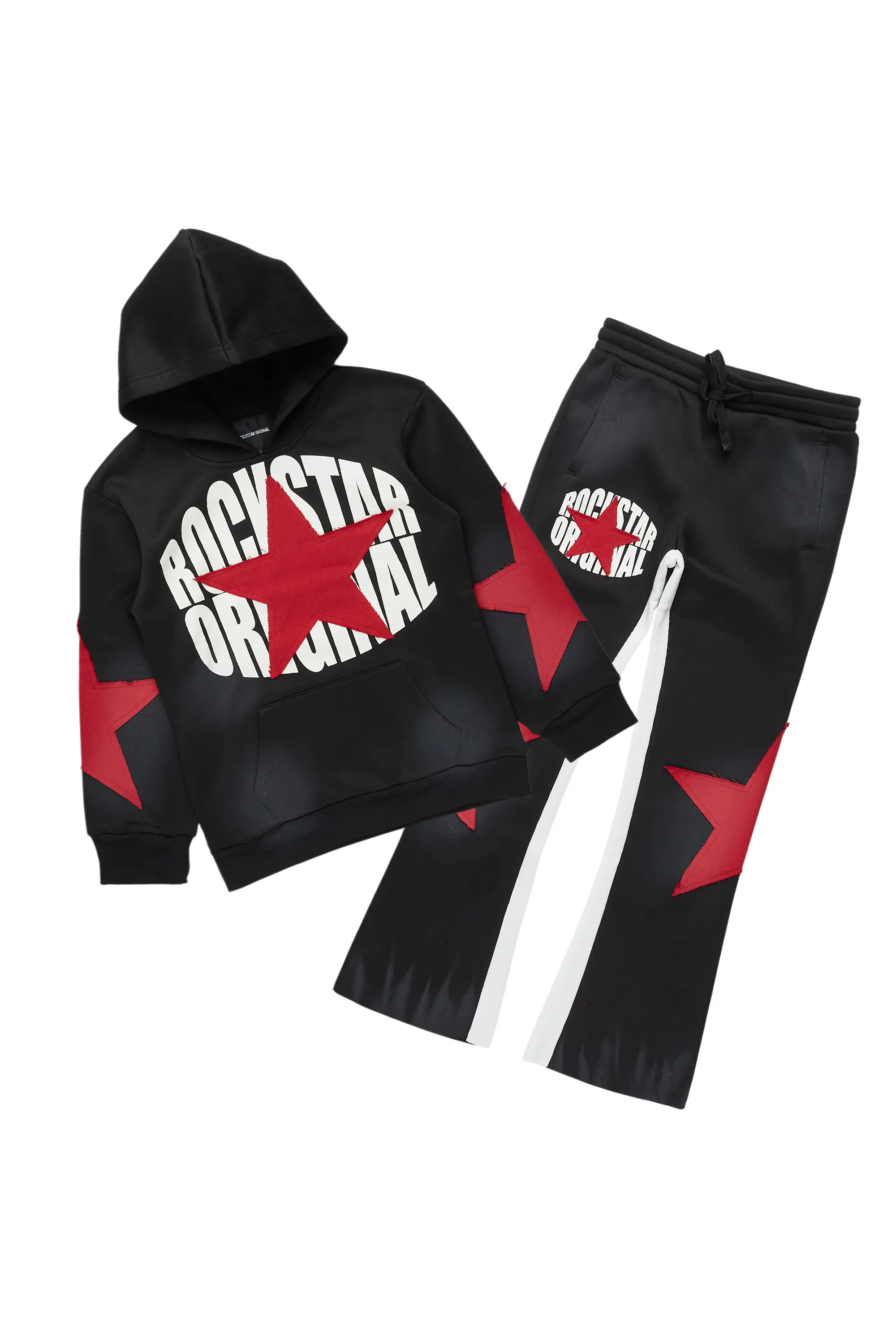 Girls Khaly Black/Red Track Set