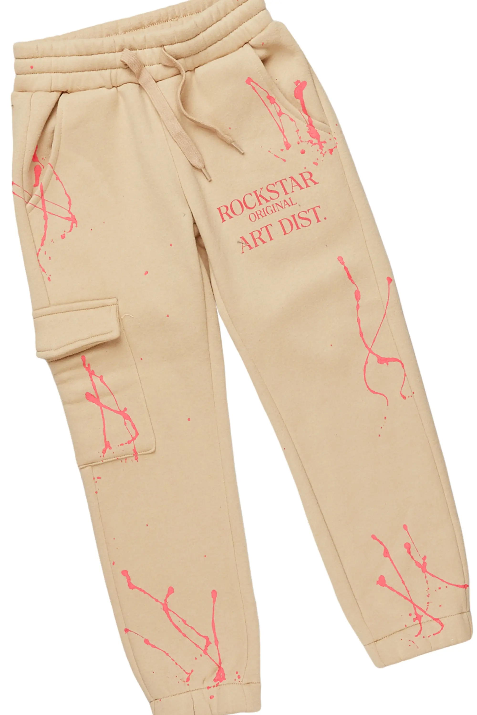 Girls Bass Light Mocha Zip Up Hoodie Pant Set - Image 8
