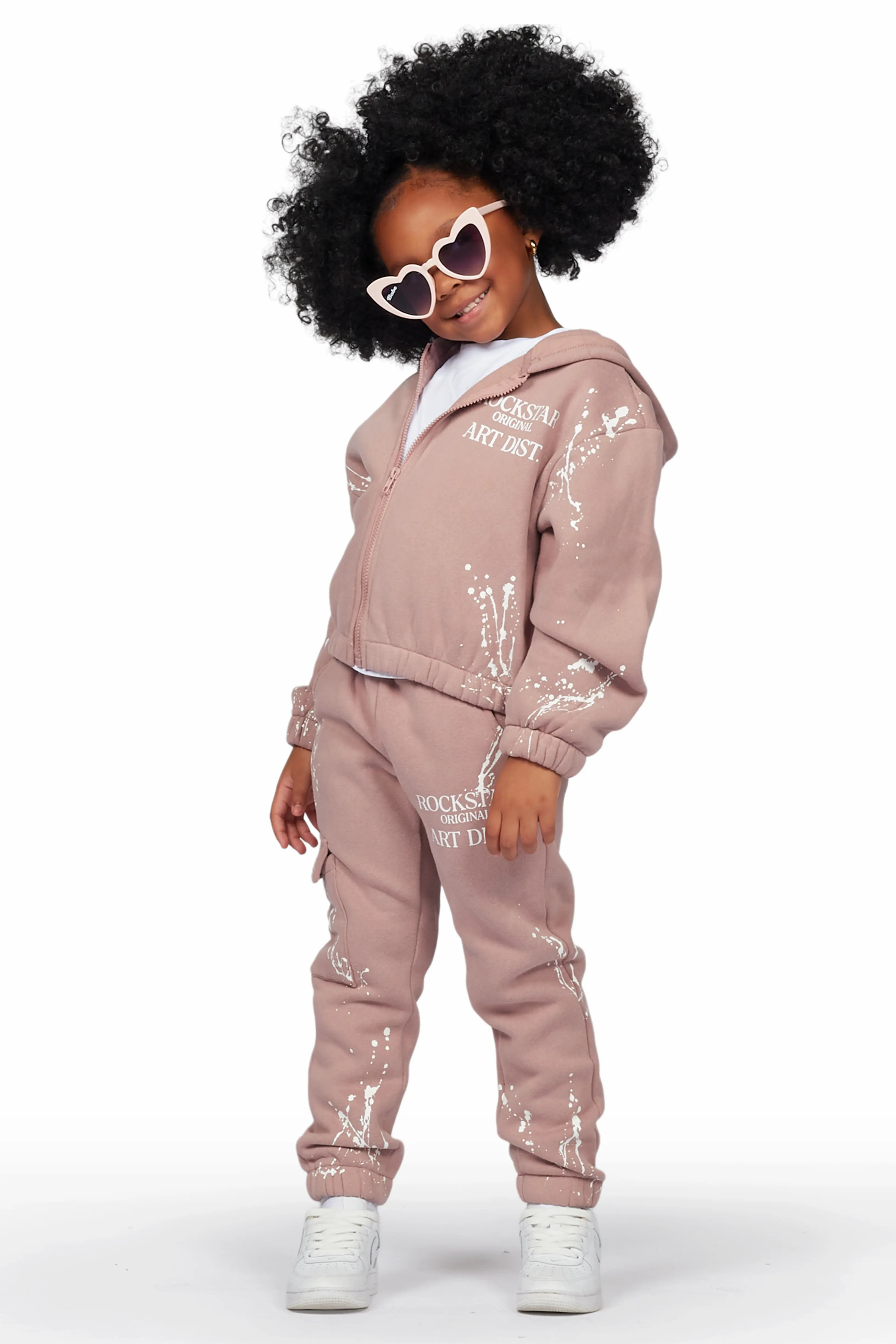 Girls Bass Lilac Zip Up Hoodie Pant Set