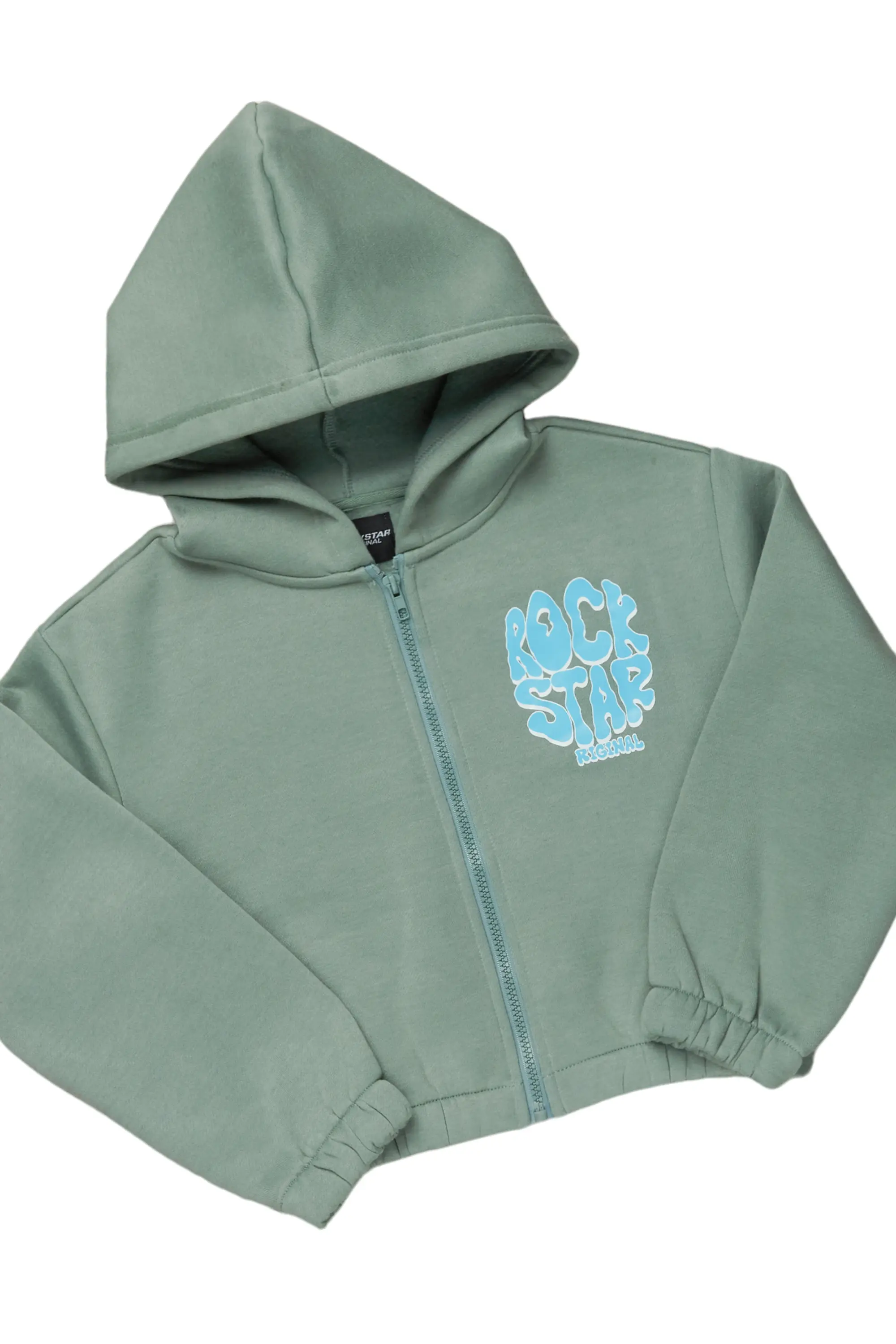 Girls Racha Sage Zip Up Hoodie Pant Set - Image 2