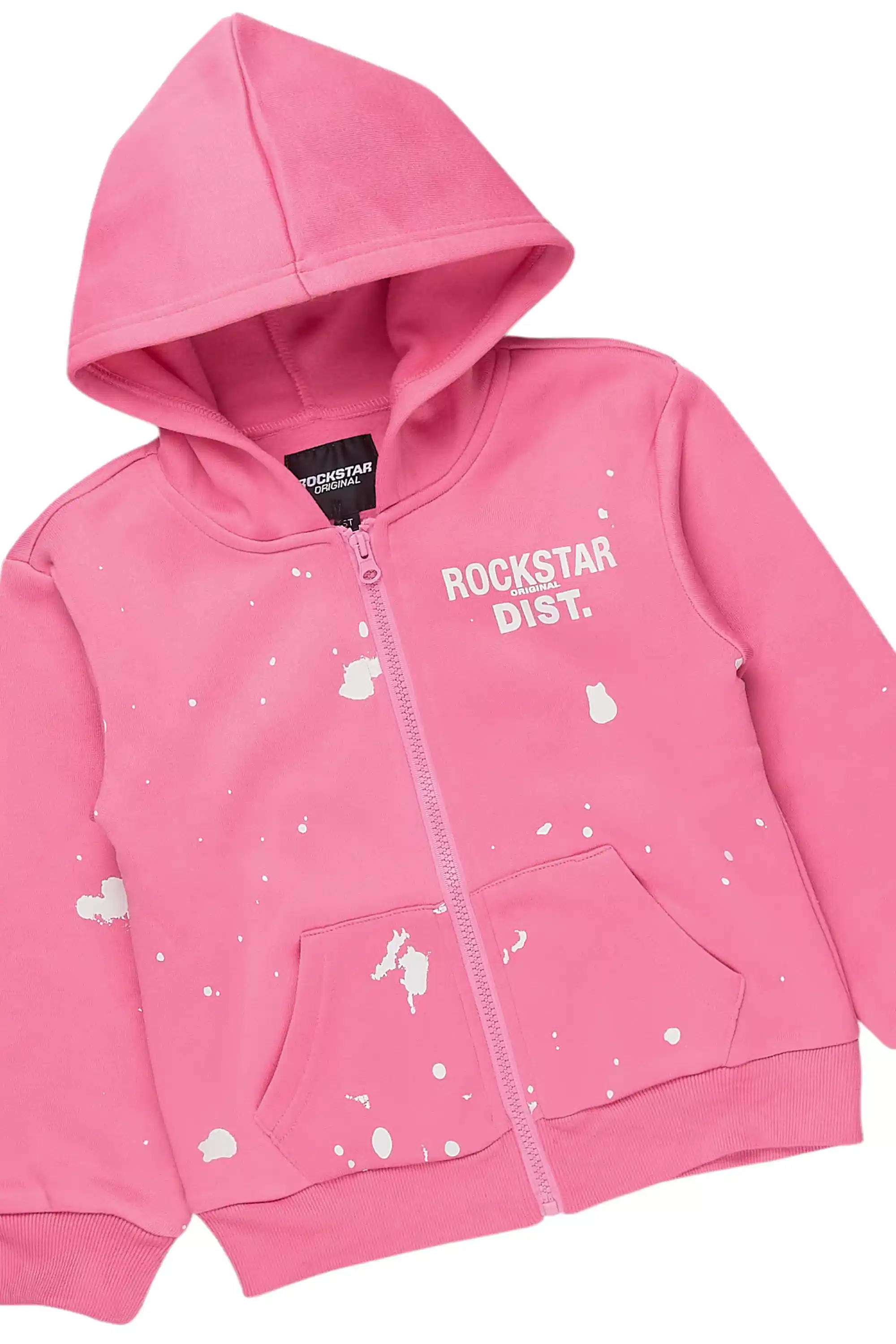 Girls Halloway Bubblegum Zip Up Stacked Flare Track Set - Image 2