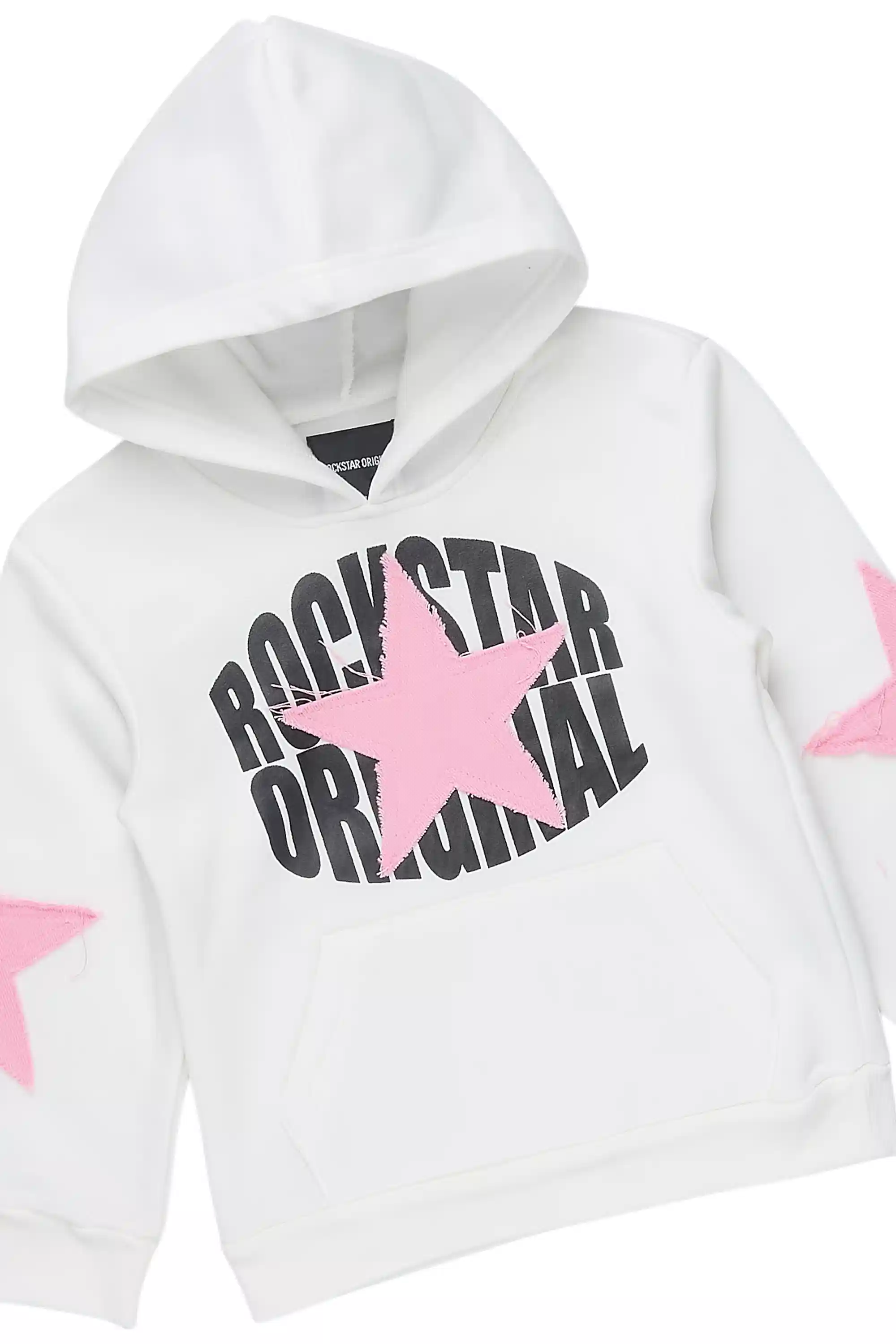 Girls Khaly White/Black Stacked Track Set - Image 2