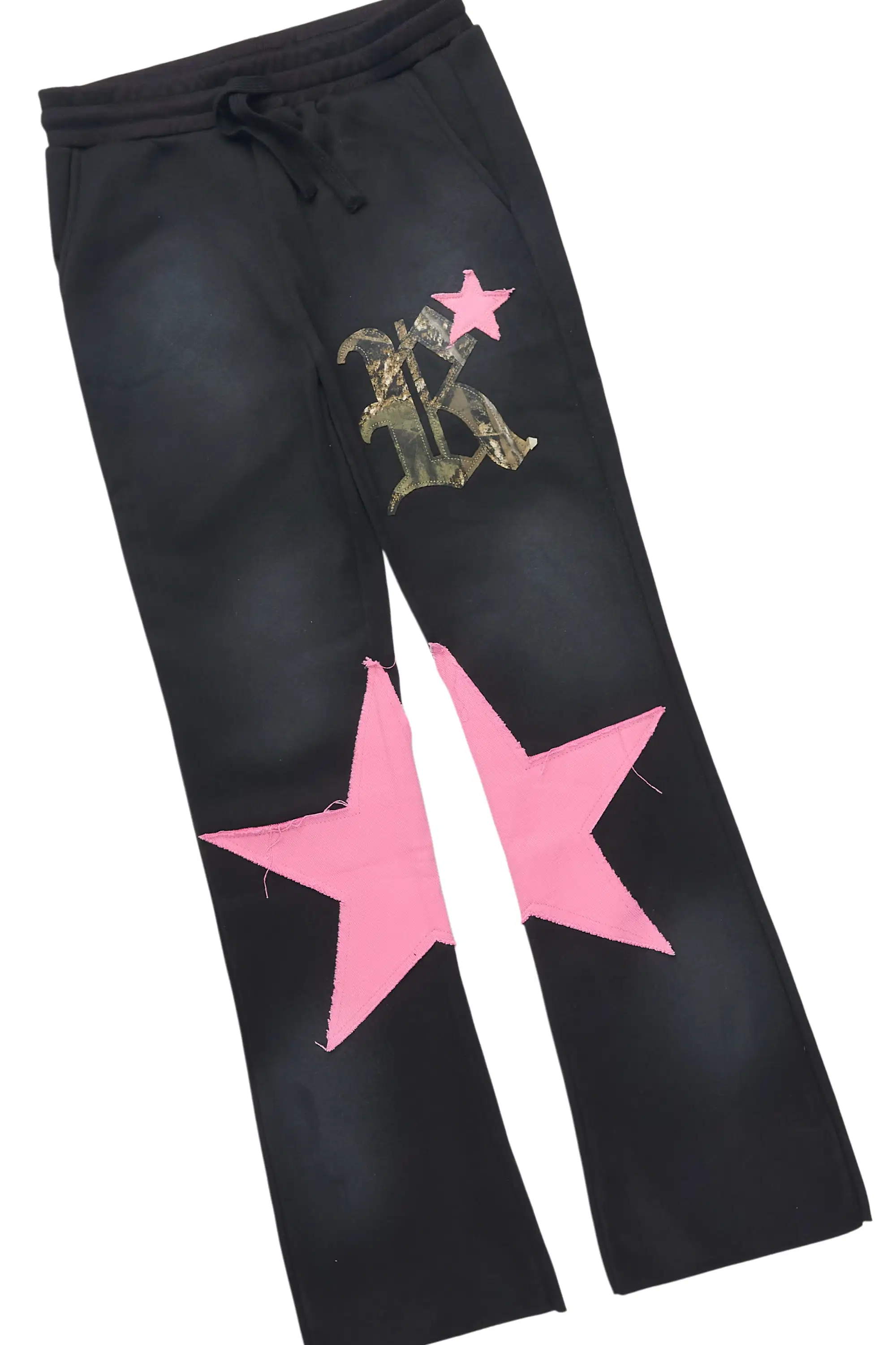 Girls Delgera Black/Pink Long Sleeve T-Shirt Track Set - Image 7