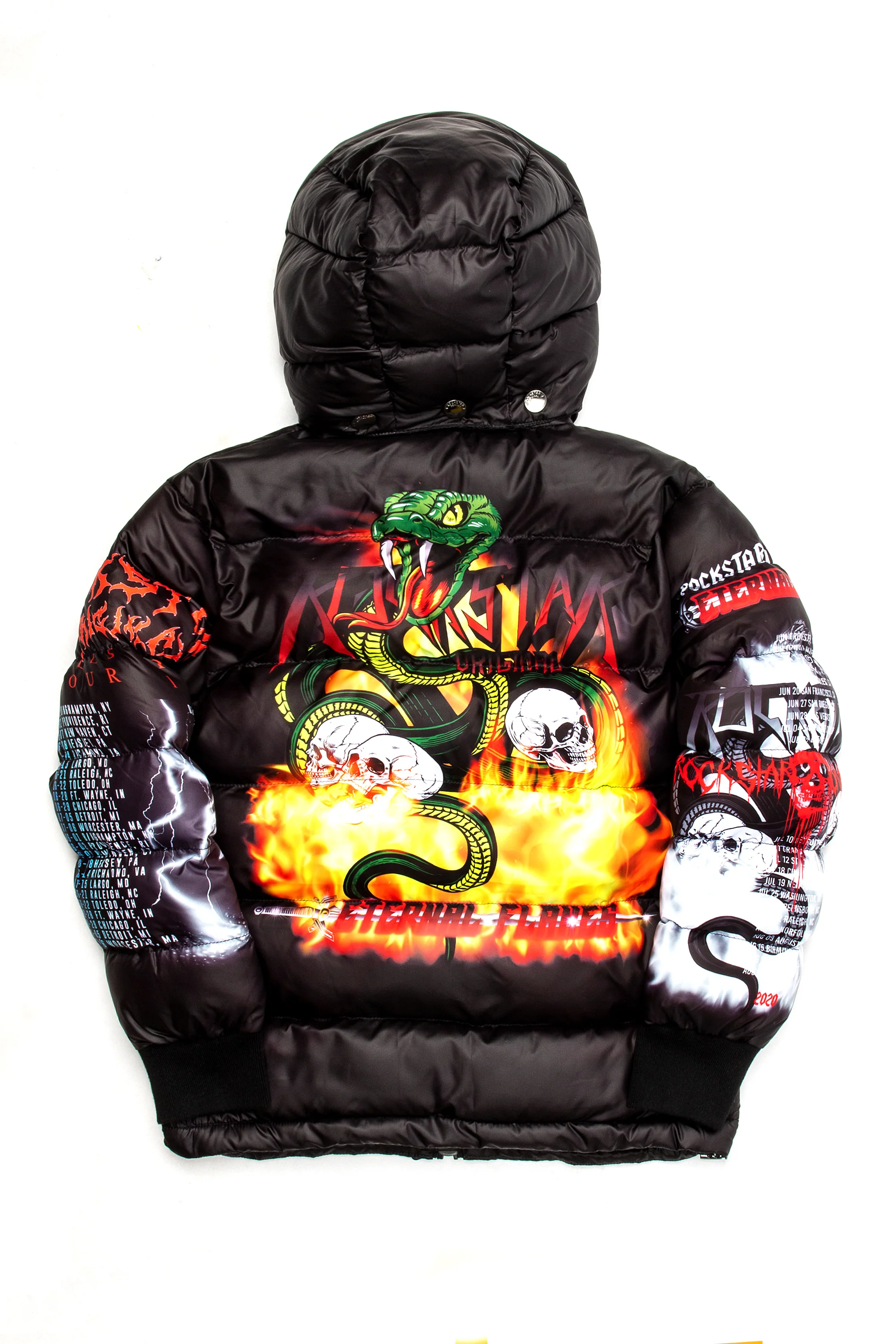 Kids Nash Puffer Jacket- Black - Image 7