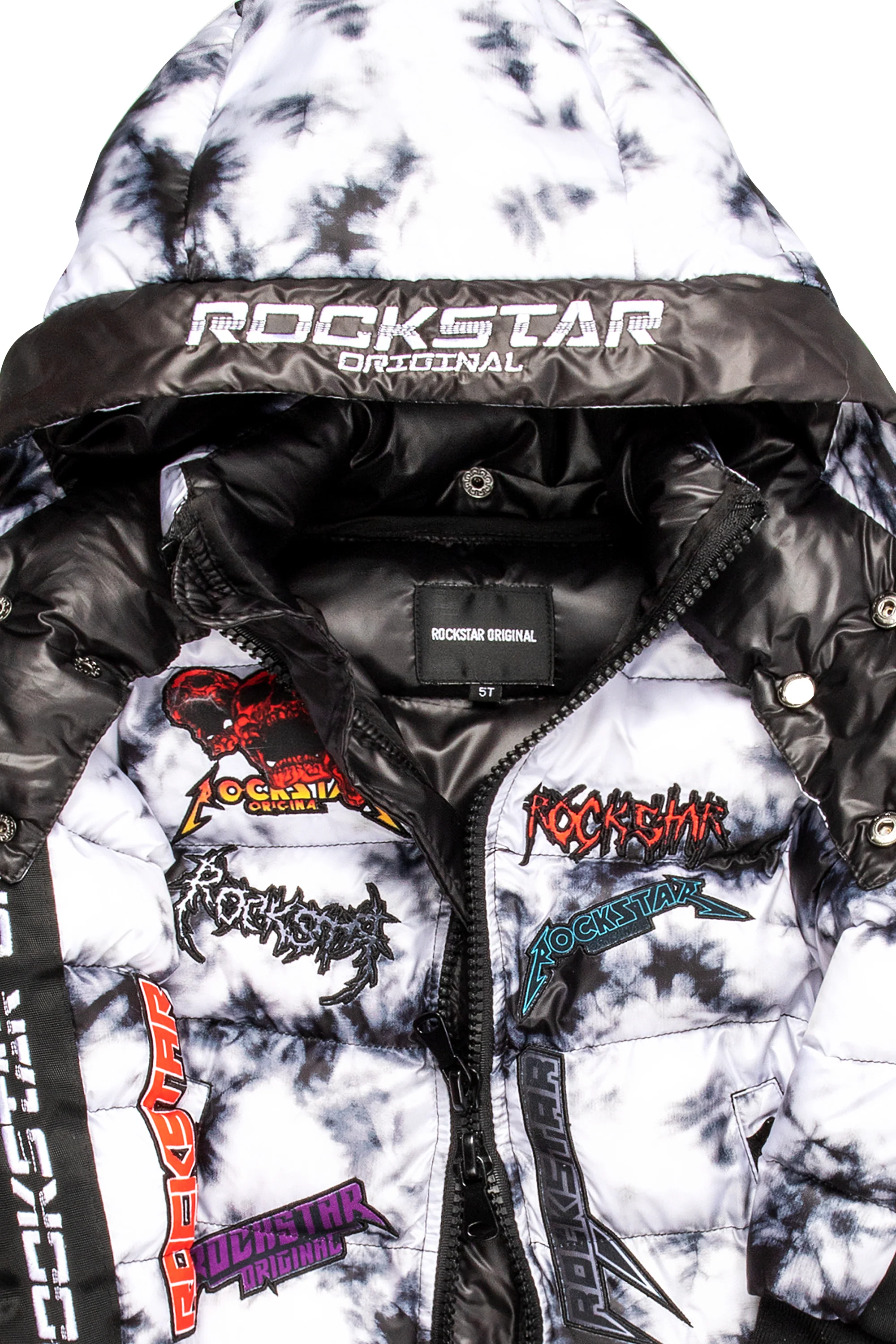 Kids Giovan Jacket-Blk/Wht - Image 4