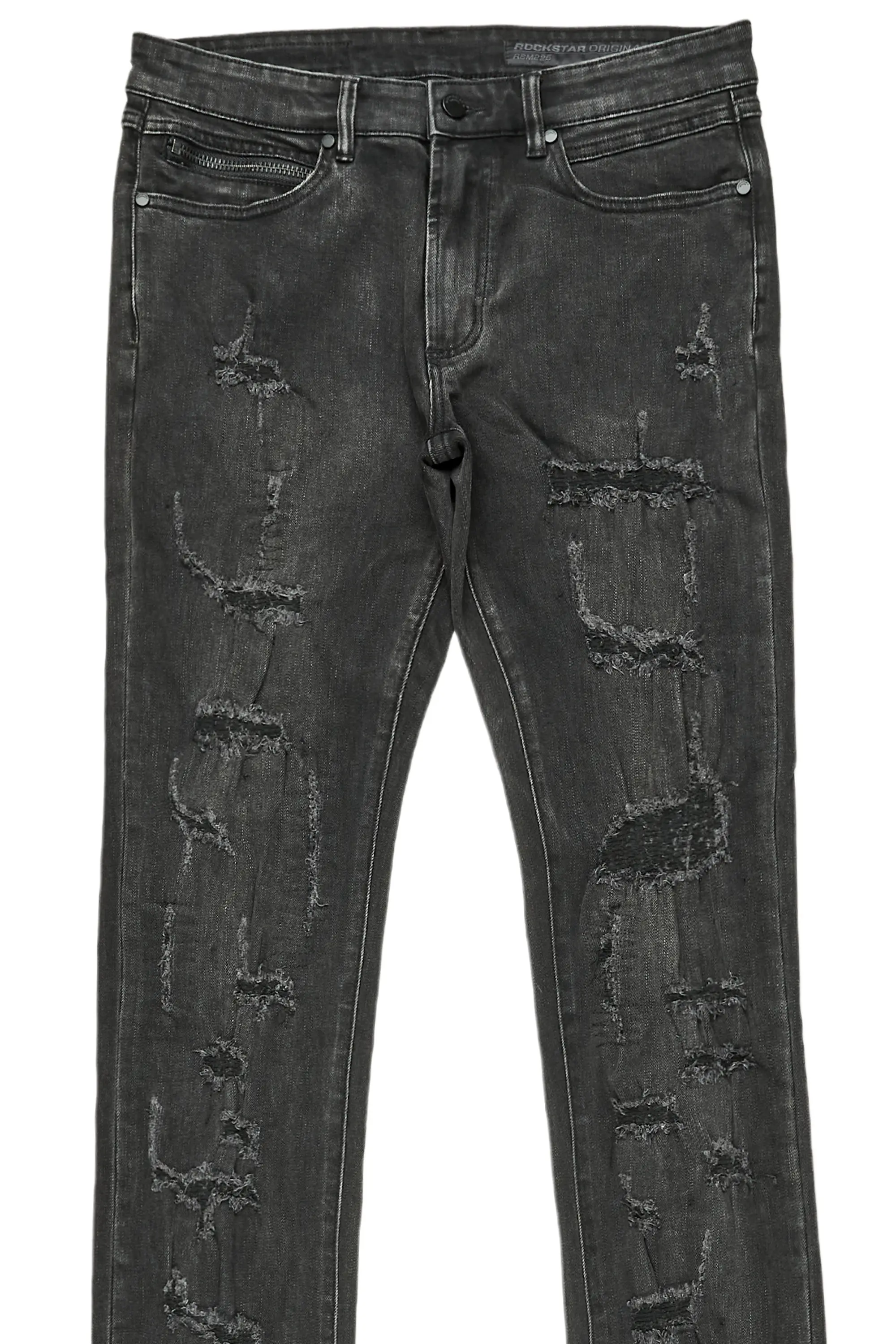 Adler Grey Super Stacked Flare Jean - Image 4