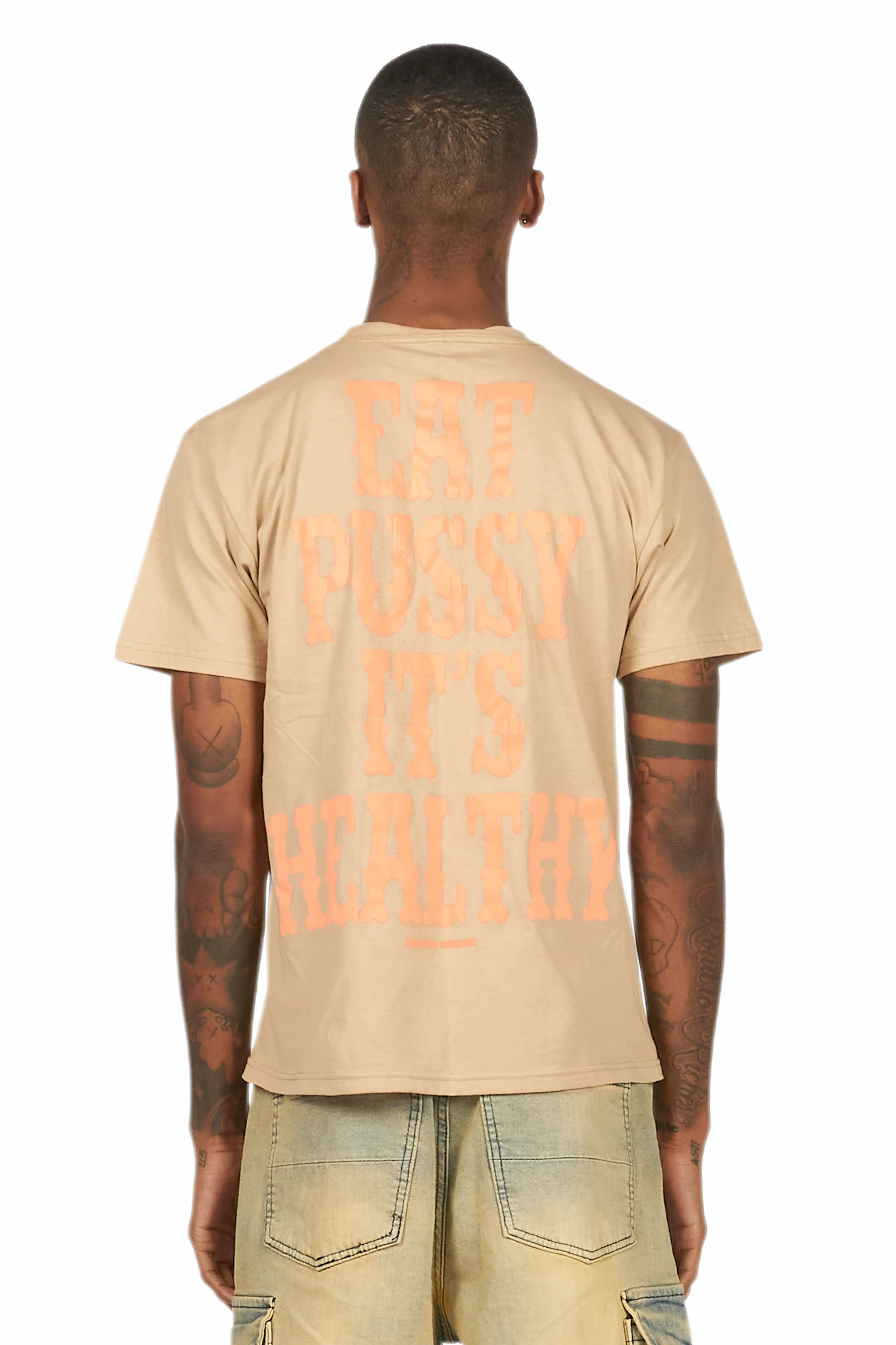 Posse Beige Graphic T-Shirt - Image 4