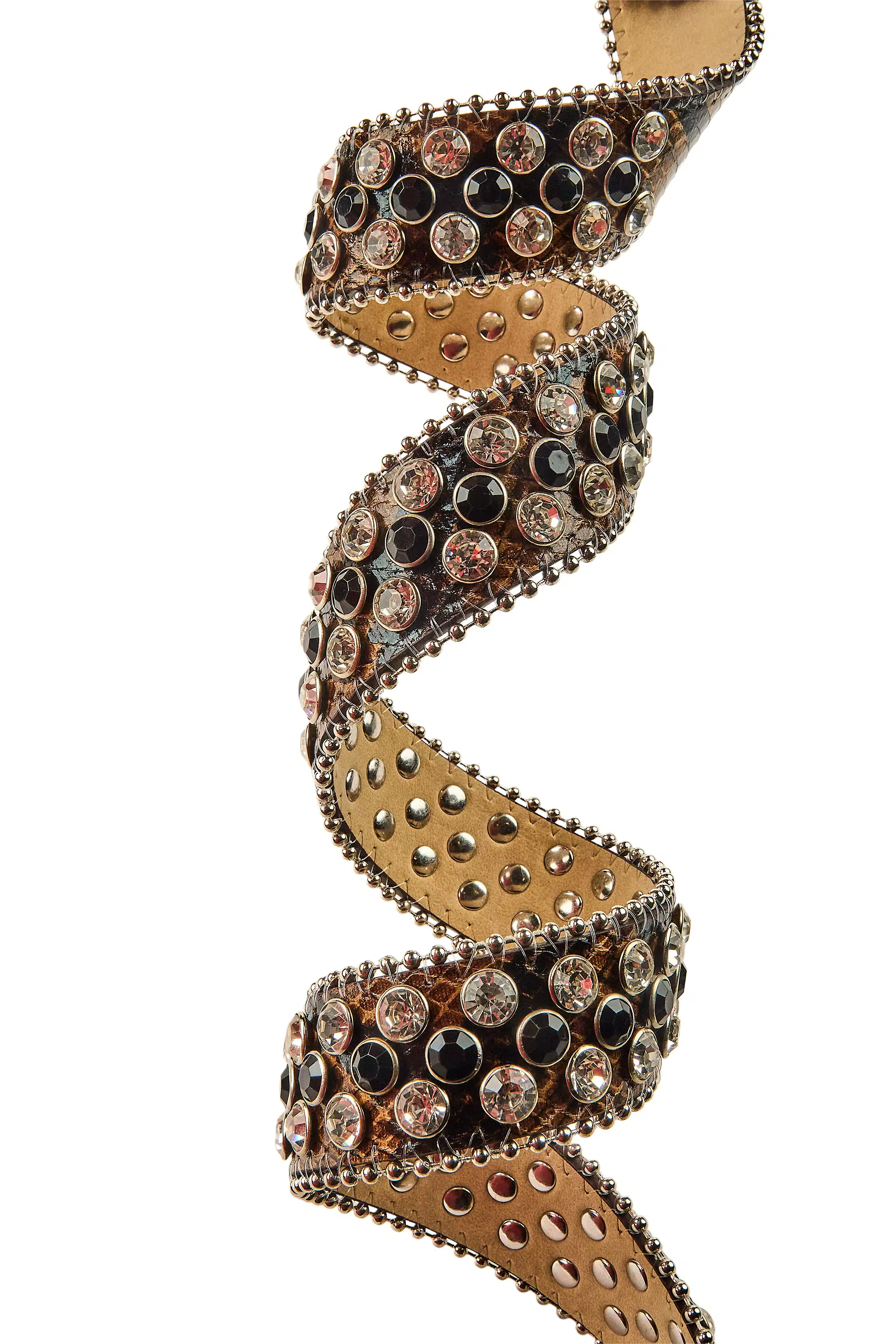 Hawk Brown/Black Rhinestones Rockstar Logo Belt - Image 2