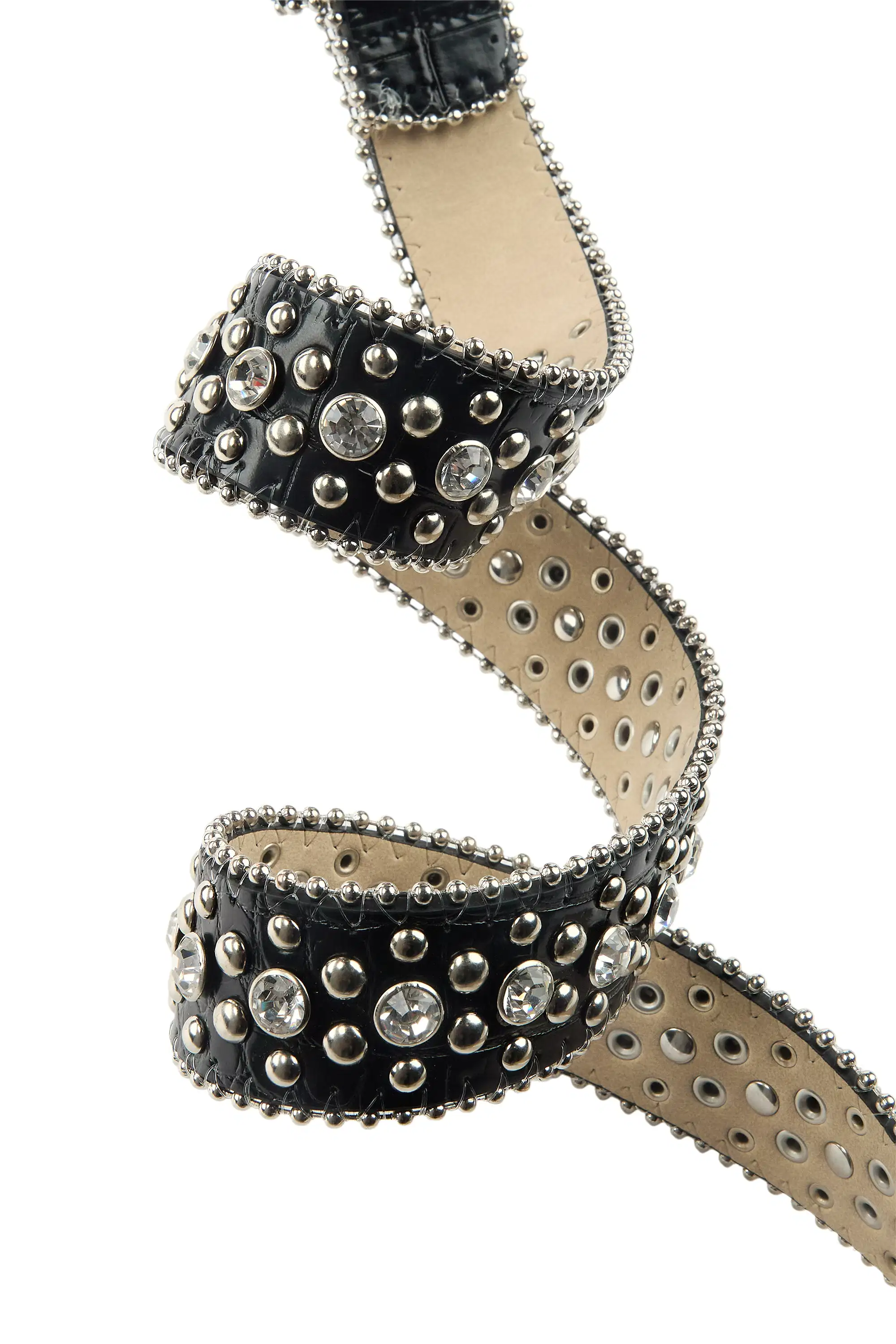 Elm Black Rhinestones Rockstar Logo Belt - Image 2