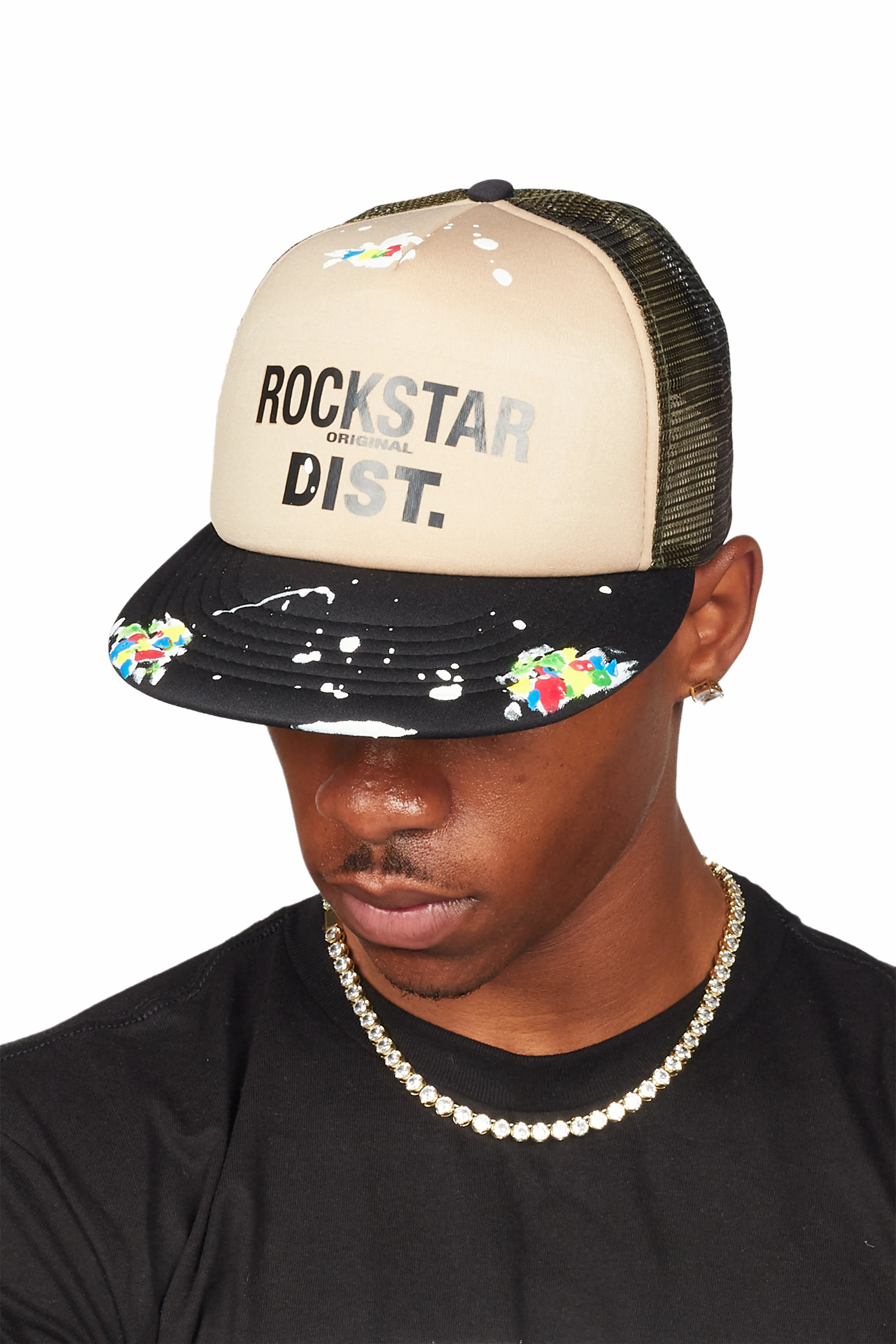 Neptune Beige/Camo Trucker Hat - Image 4