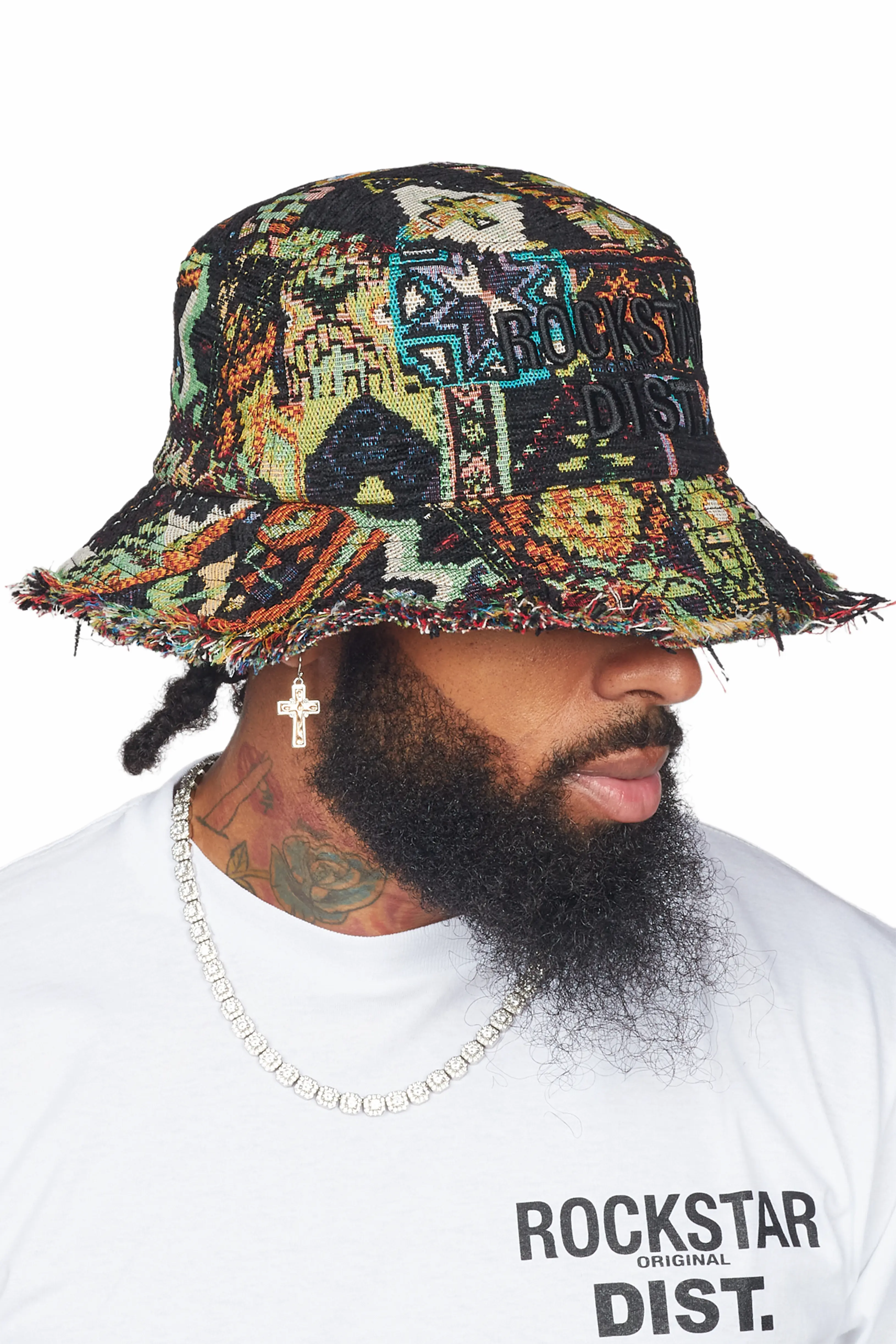 Ayami Green Tapestry Bucket Hat - Image 4