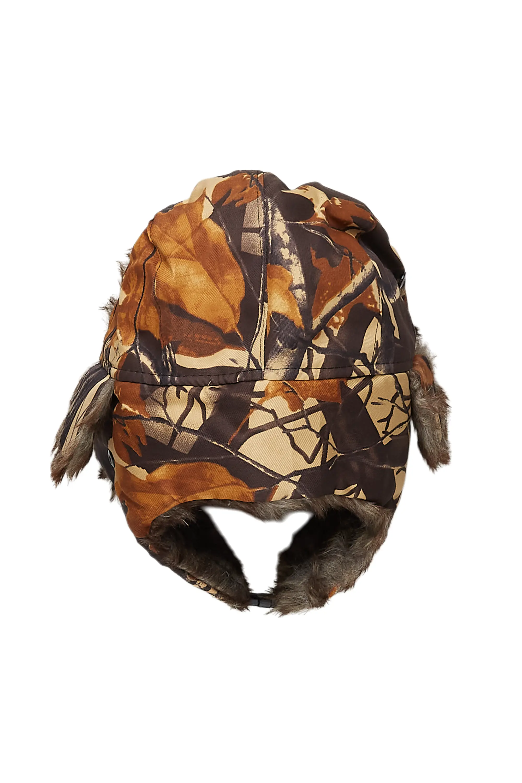 Saburo Brown Tree Camo Faux Fur Trapper Hat - Image 3